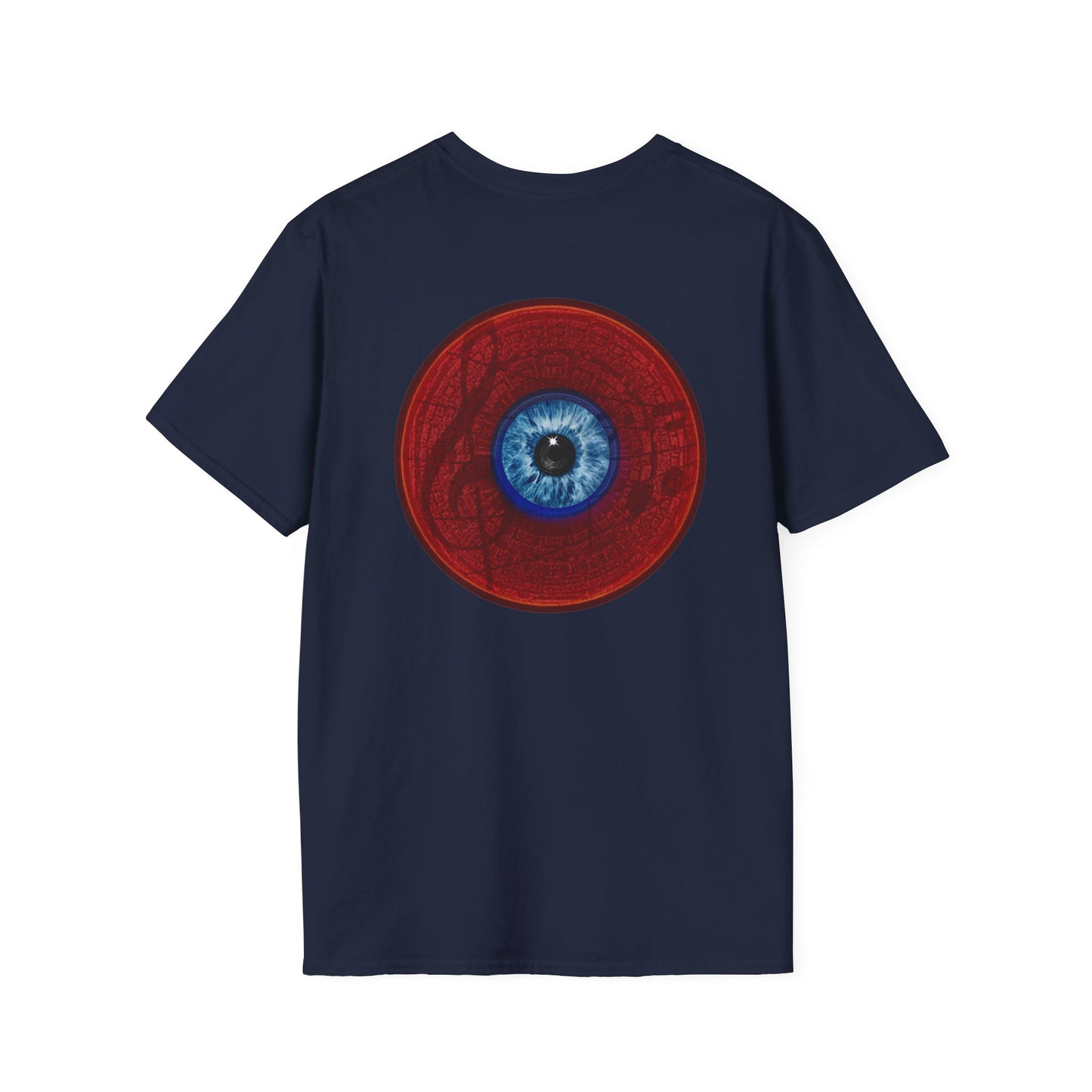 Classic Donut Tee - Unisex Soft-Style - "Peering through Your Opacity" - series 1.0 - red donut w/eye