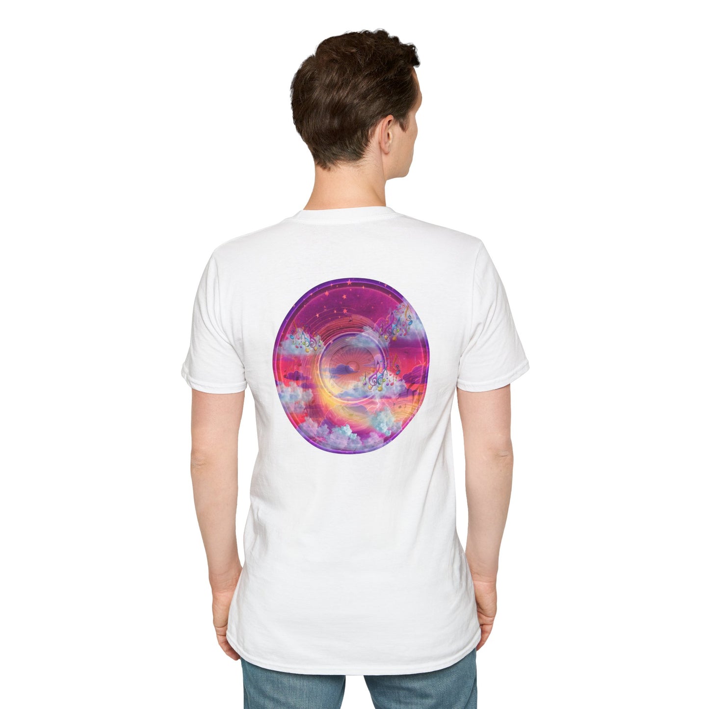 Classic Donut Tee - Unisex Soft-Style - "Conjurers of Donuts" - series 1.0  - magenta/purple donut