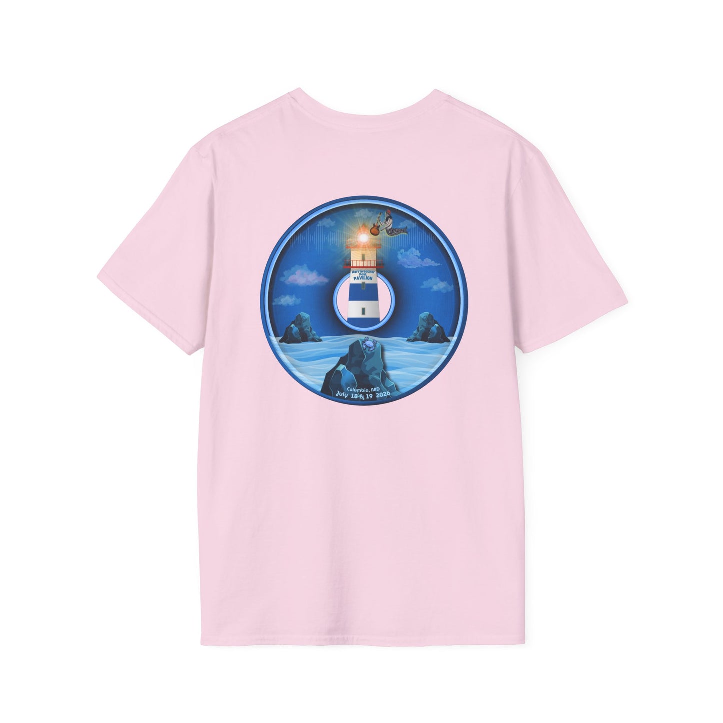Classic Donut Tee - Unisex Soft-Style - "Merriweather Crab Pâté Feast Donuts" - surreal blue/blue cartoon donut