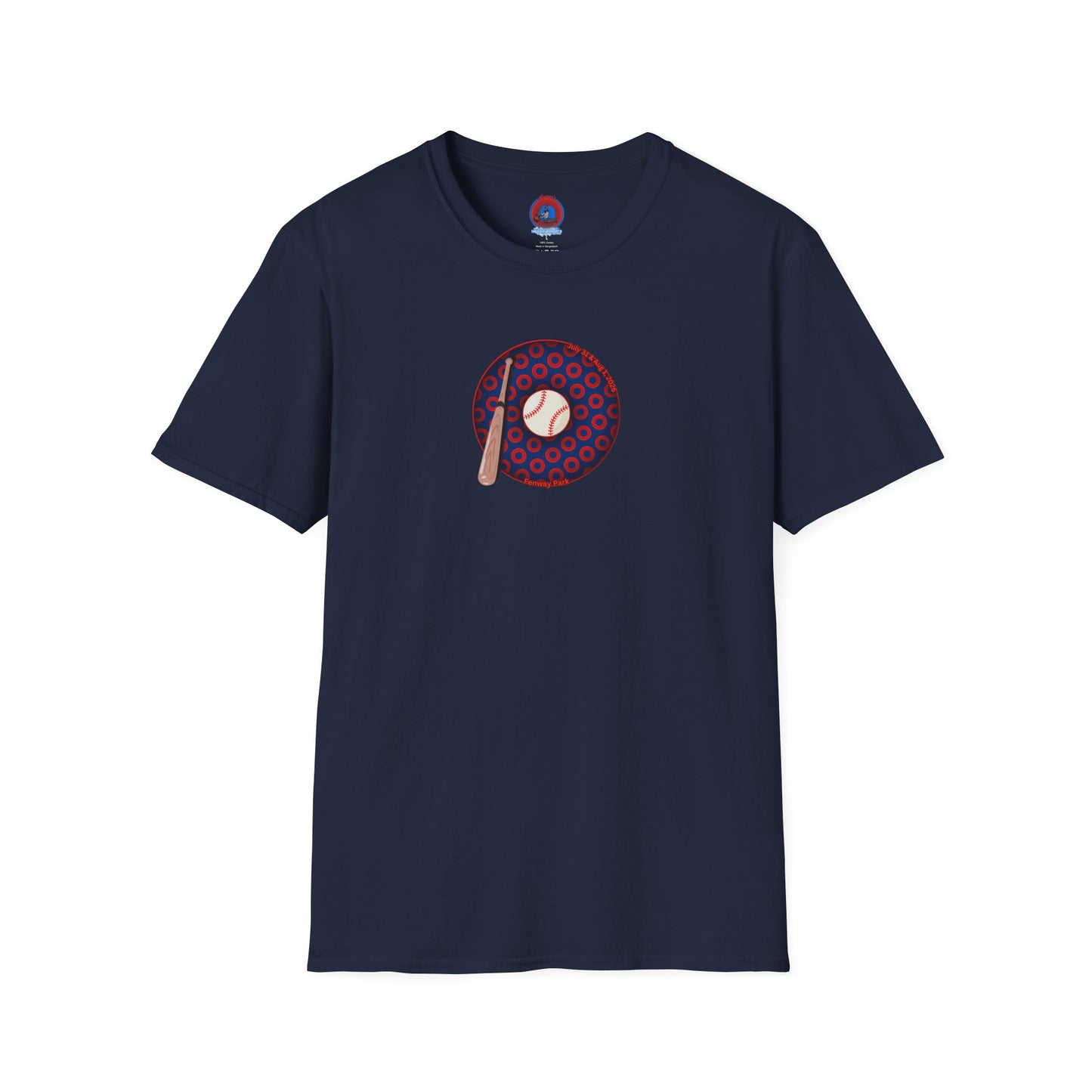 Classic Donut Tee - Unisex Soft-Style - "Phenway Ballpark Donuts" - vivid paradox donut - variant 1