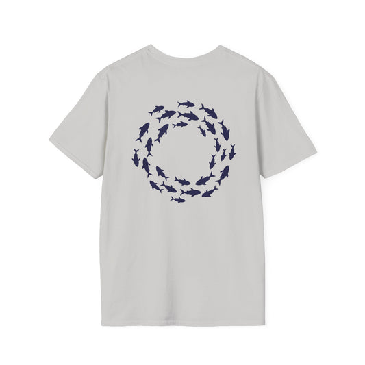 Classic Donut Tee - Unisex Soft-Style - "Skoolie of Phishies" - fish donut - variant 3
