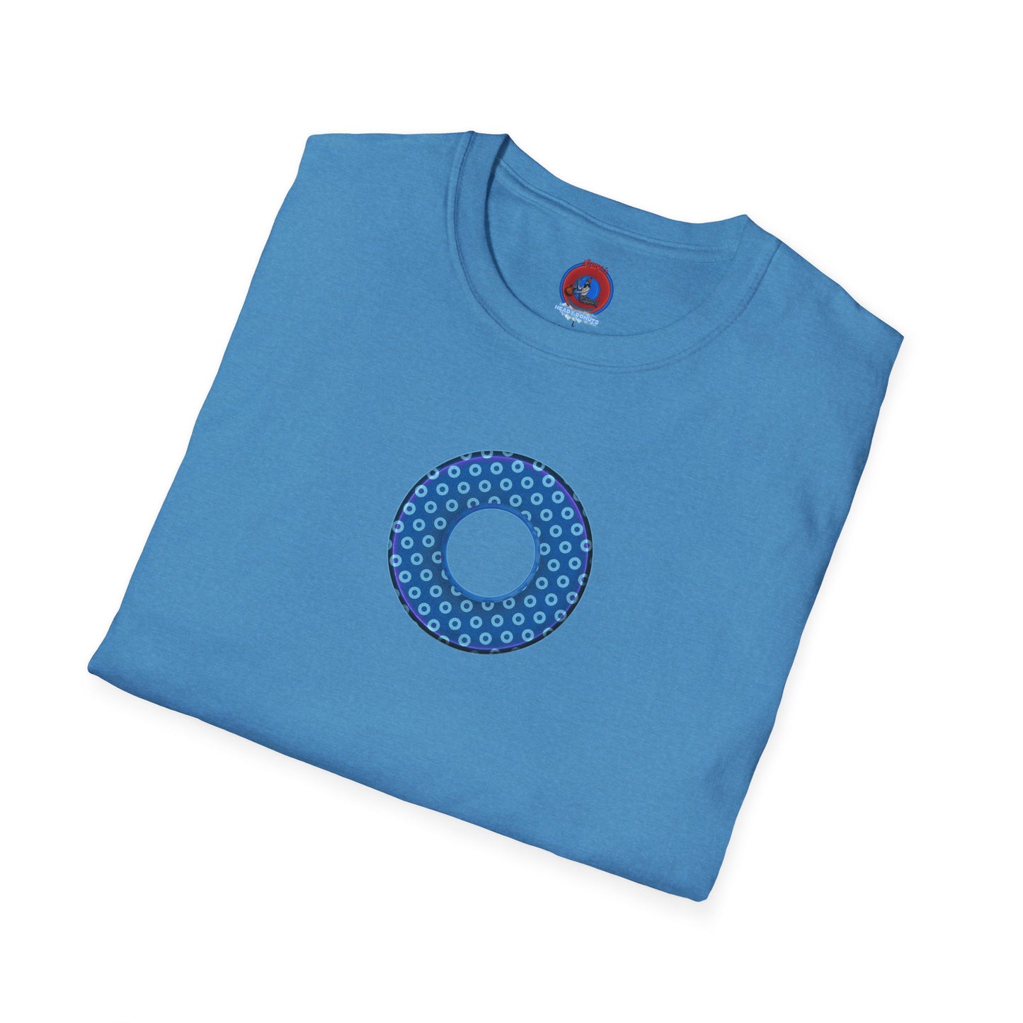Plain Donuts/Unisex Soft-Style - "Plain Electric Paradoxical Donuts" - light blue/dark blue donuts