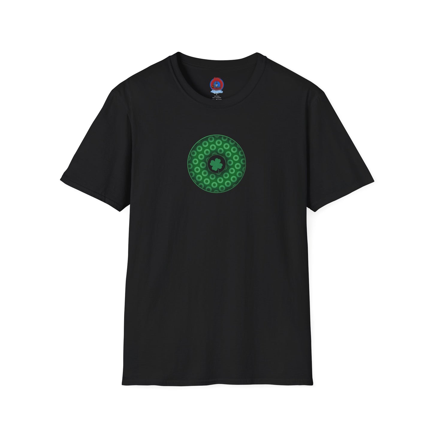 Classic Donut Tee - Unisex Soft-Style - "Patron Saint of Donuts" - St. Patrick's Day Donut - holiday edition - variant 1