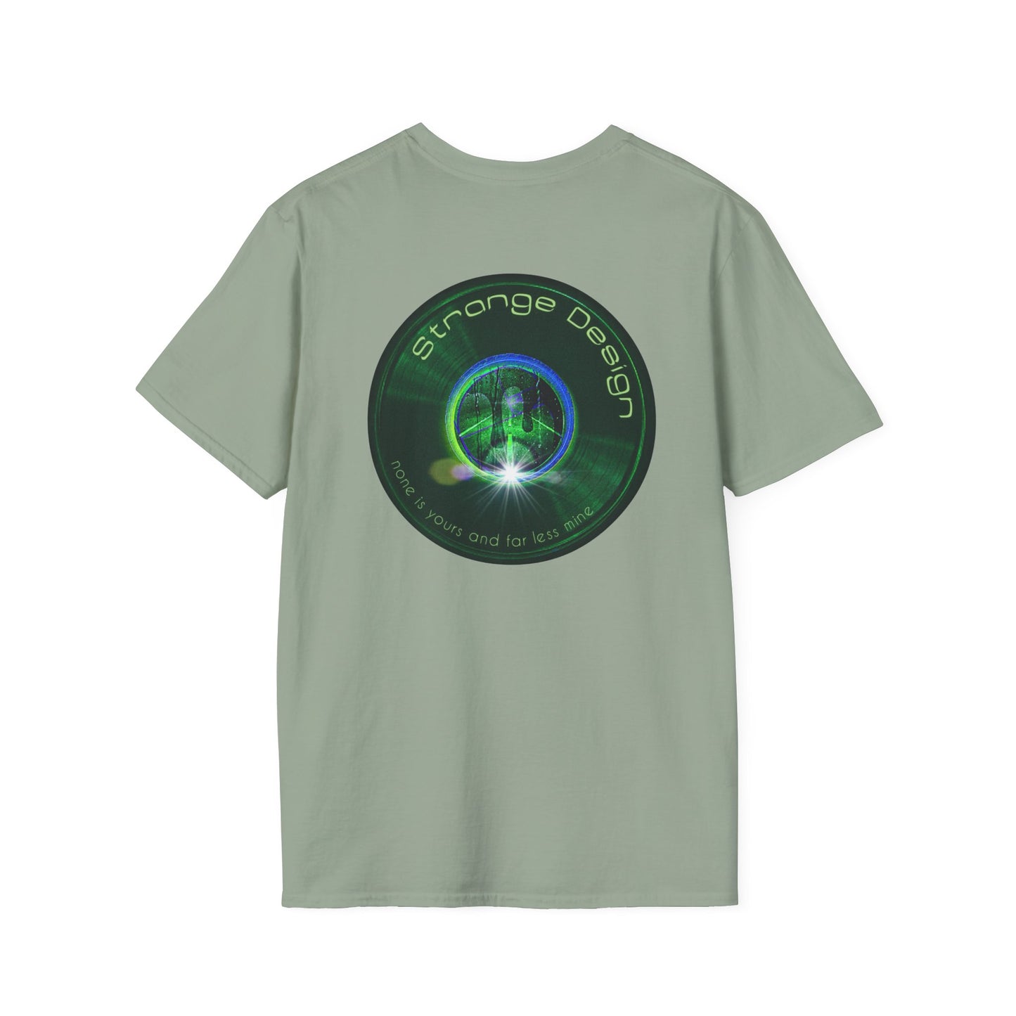Classic Donut Tee - Unisex Soft-Style - "The Strangely Designed Donut Tee" - series 1.0 - green donut