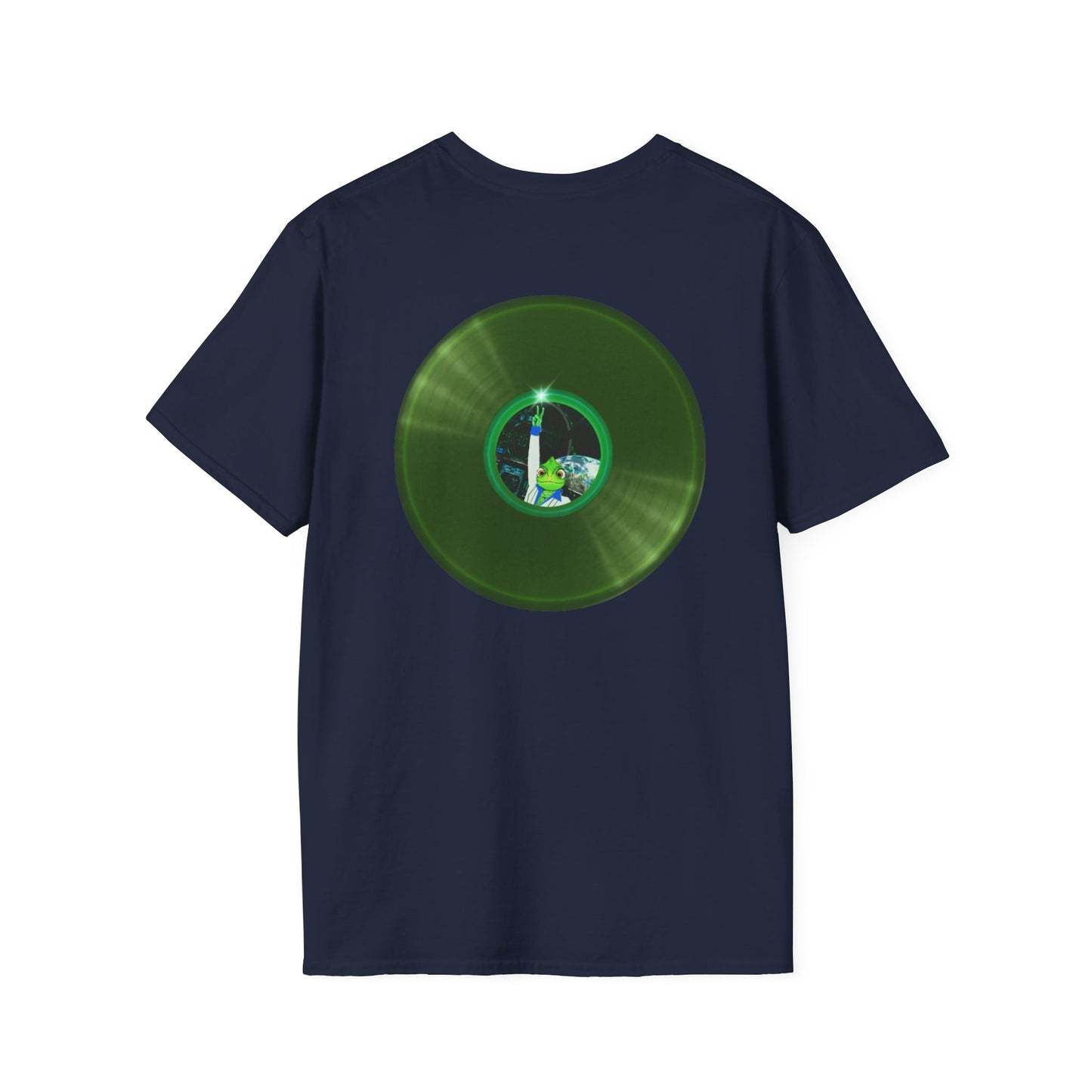 Classic Donut Tee - Unisex Soft-Style - "Rutherford's Staying Alive" - series 1.0 - variant 2 - green donut