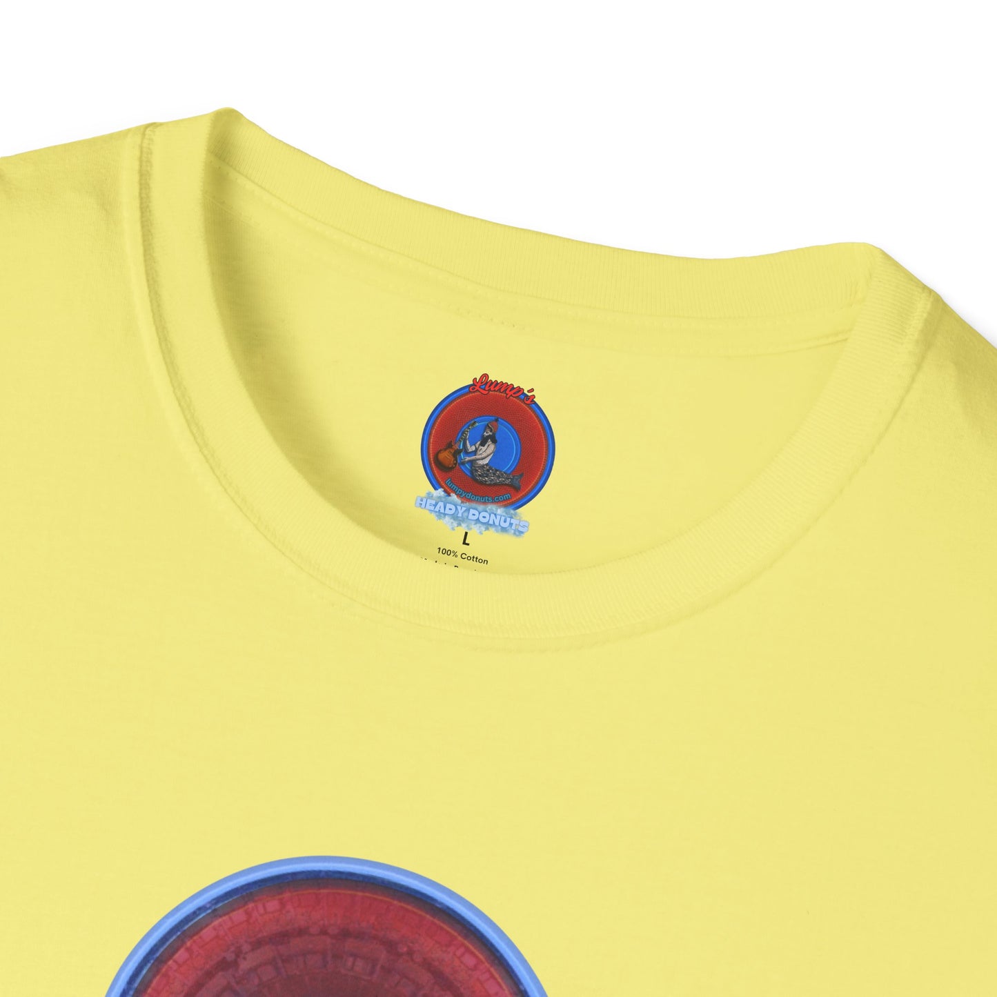 Classic Donut Tee - Unisex Soft-Style - "Homer's Pefect Donut" - series 1.0  - variant 3 - light blue edging