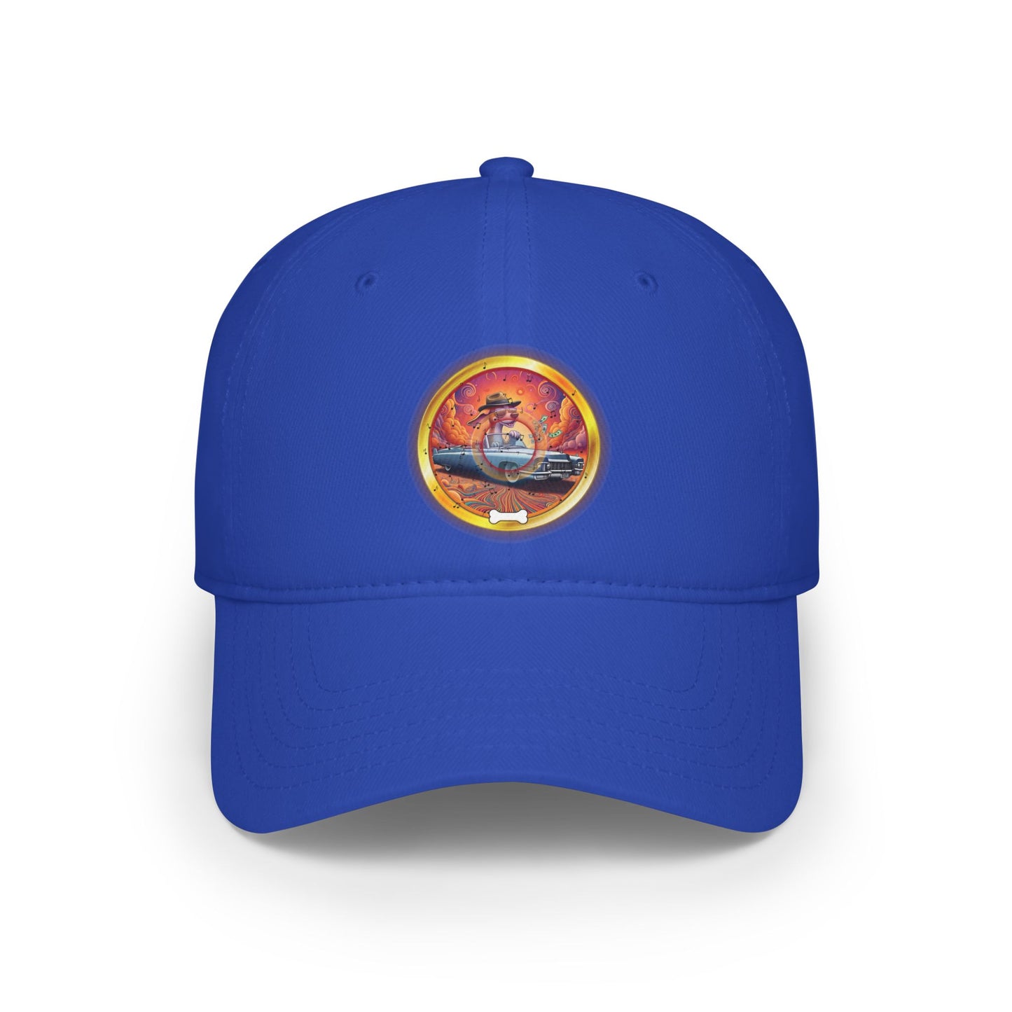 Lumpy Donut Baseball Cap - "Jimmy's Marathon Donut Cap" - variant 4 - golden pic donut w/