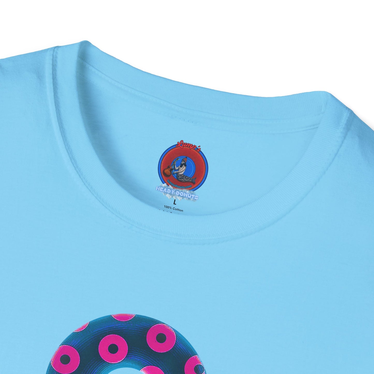 Plain Donuts/Unisex Soft-Style - "Plain Blimpy Paradoxical Donuts" - royal blue/vivid magenta donuts