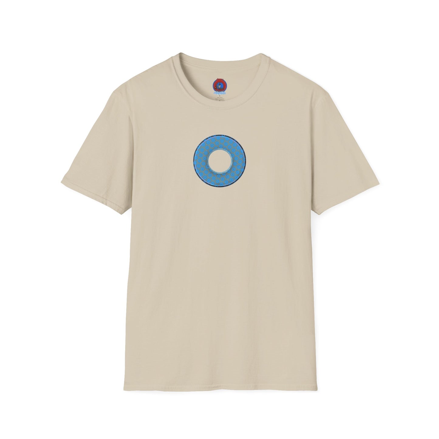 Plain Donuts/Unisex Soft-Style - "Plain Electric Paradoxical Donuts" - light blue/light teal donuts