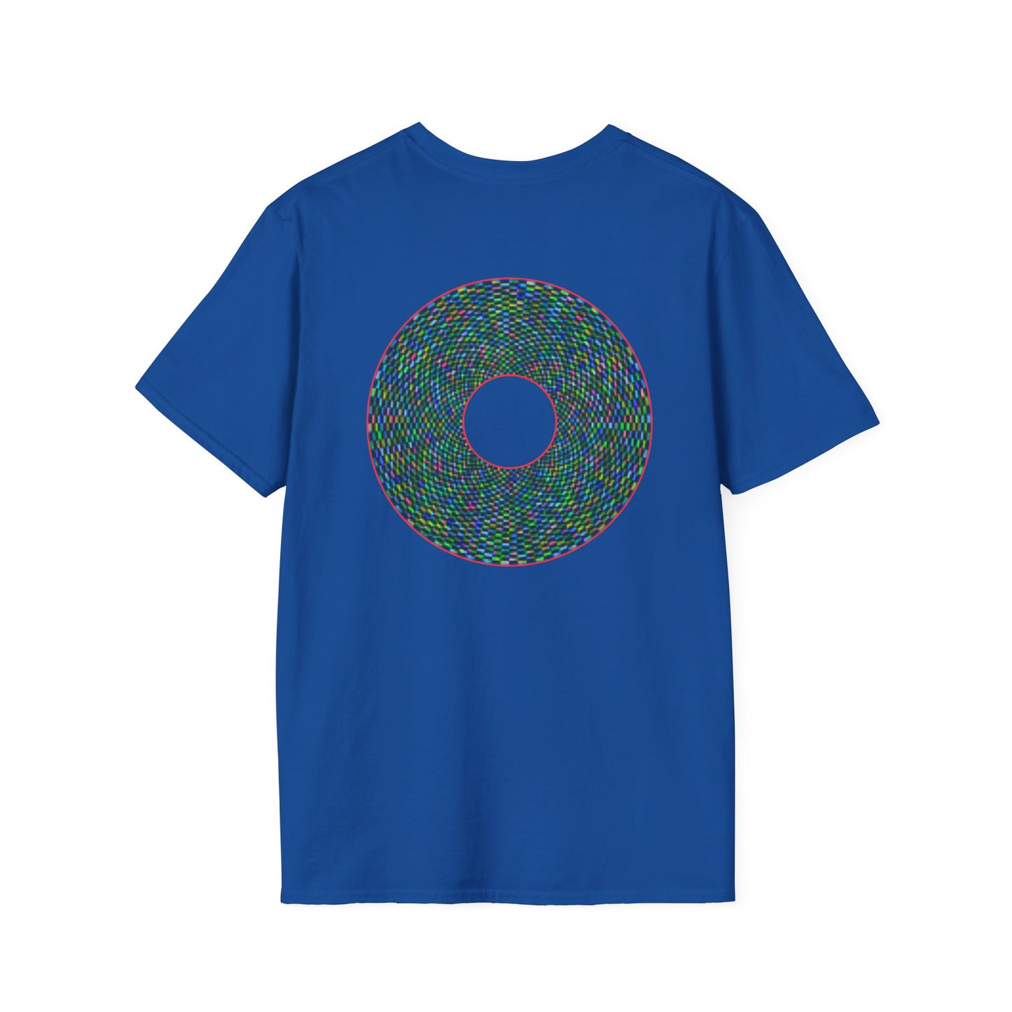 Donut Classic Donut Tee - Unisex Soft-Style - "The Pixilated Donut" - series 1.0 - multi-color donut