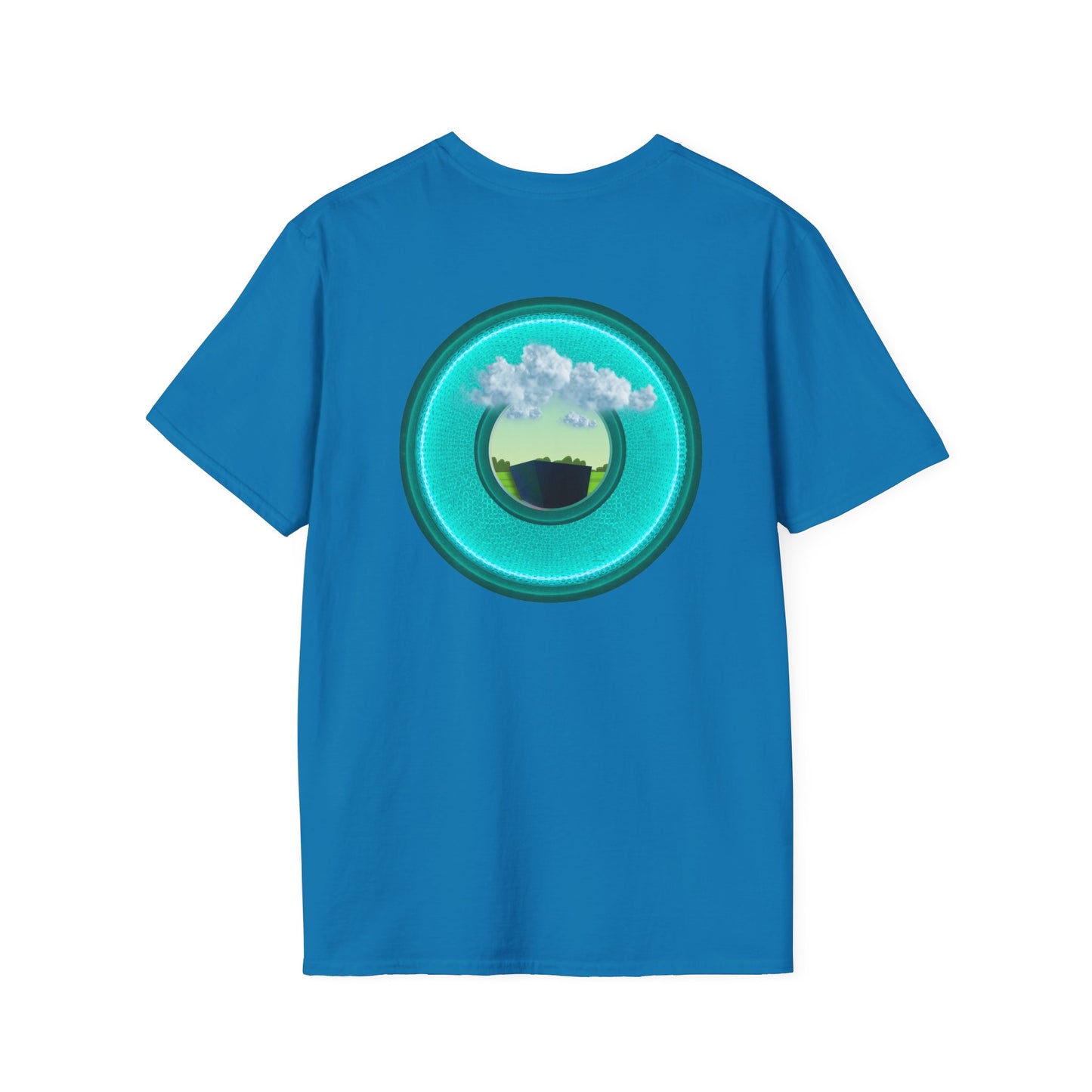 Classic Donut Tee - Unisex Soft-Style - "Got Rhombus?" - series 1.0  - variant 1 - turquoise/teal donut