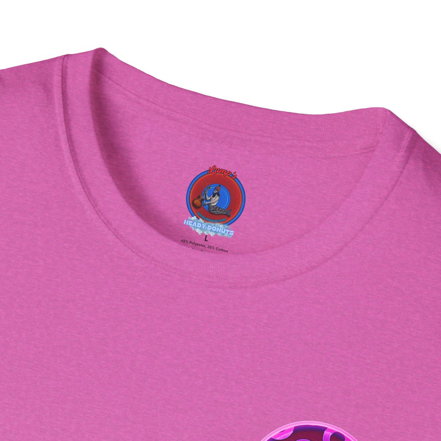 Classic Donut Tee - Unisex Soft-Style - "It's Ice Cream Popsicles - YEMSG Donut" - purple/magenta paradox donut - variant 1