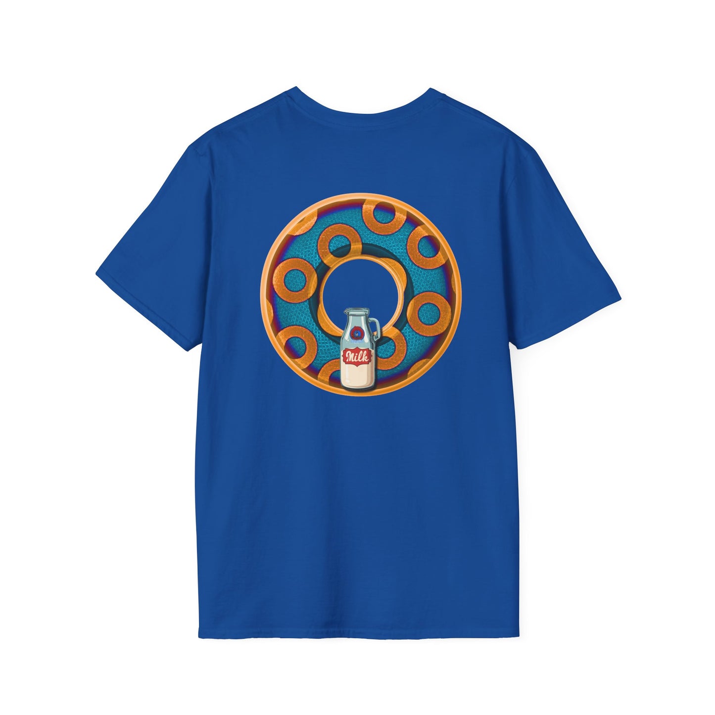 Classic Donut Tee - Unisex Soft-Style - "Wooked Cream - YEMSG Donut " -purple/red rustic paradox donut - variant 4