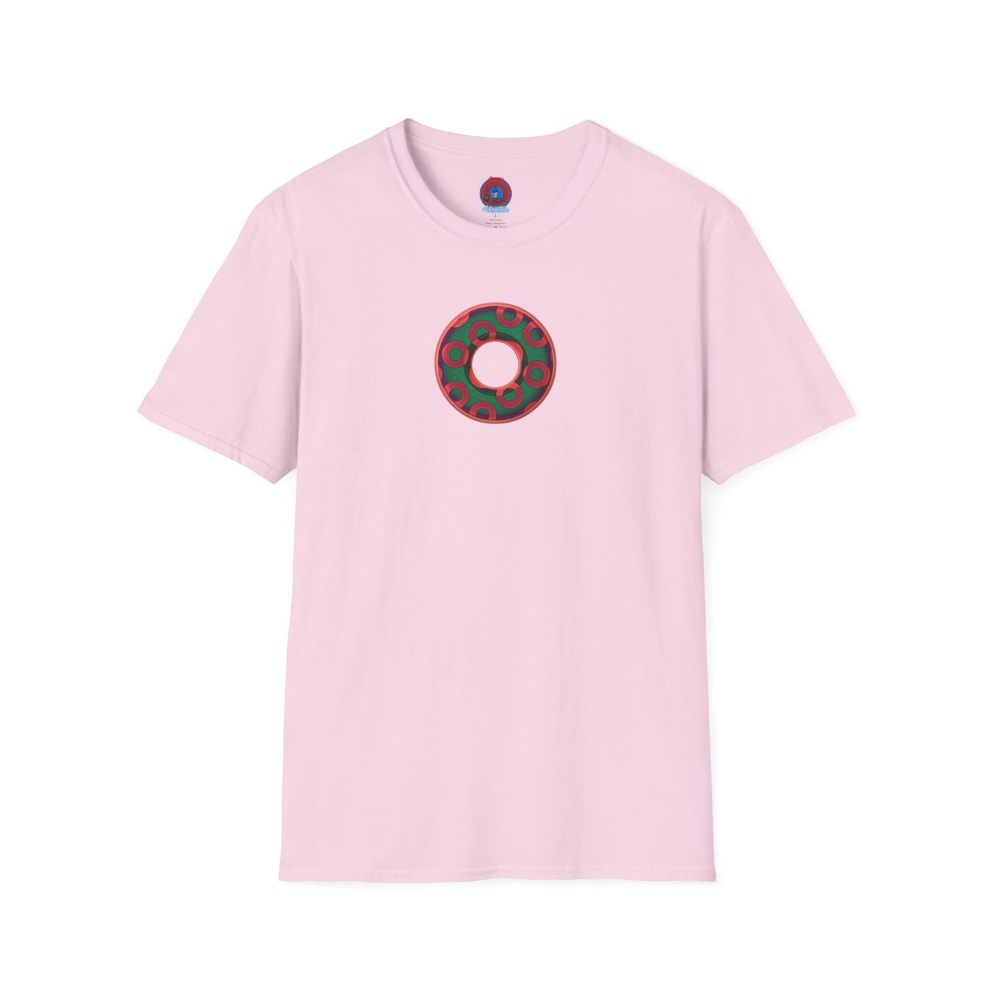 Plain Donuts/Unisex Soft-Style - "Plain Rustic Paradoxical Donuts" - green/red donuts