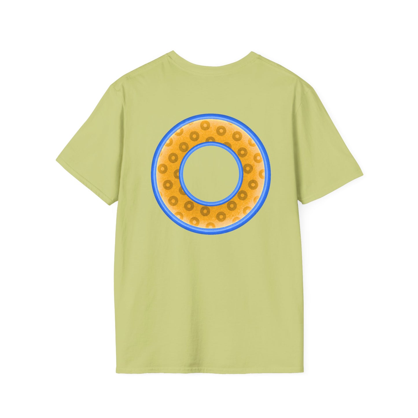Plain Donuts/Unisex Soft-Style - "Plain Wide Mouthed Paradoxical Donuts" - yellow/light blue donuts
