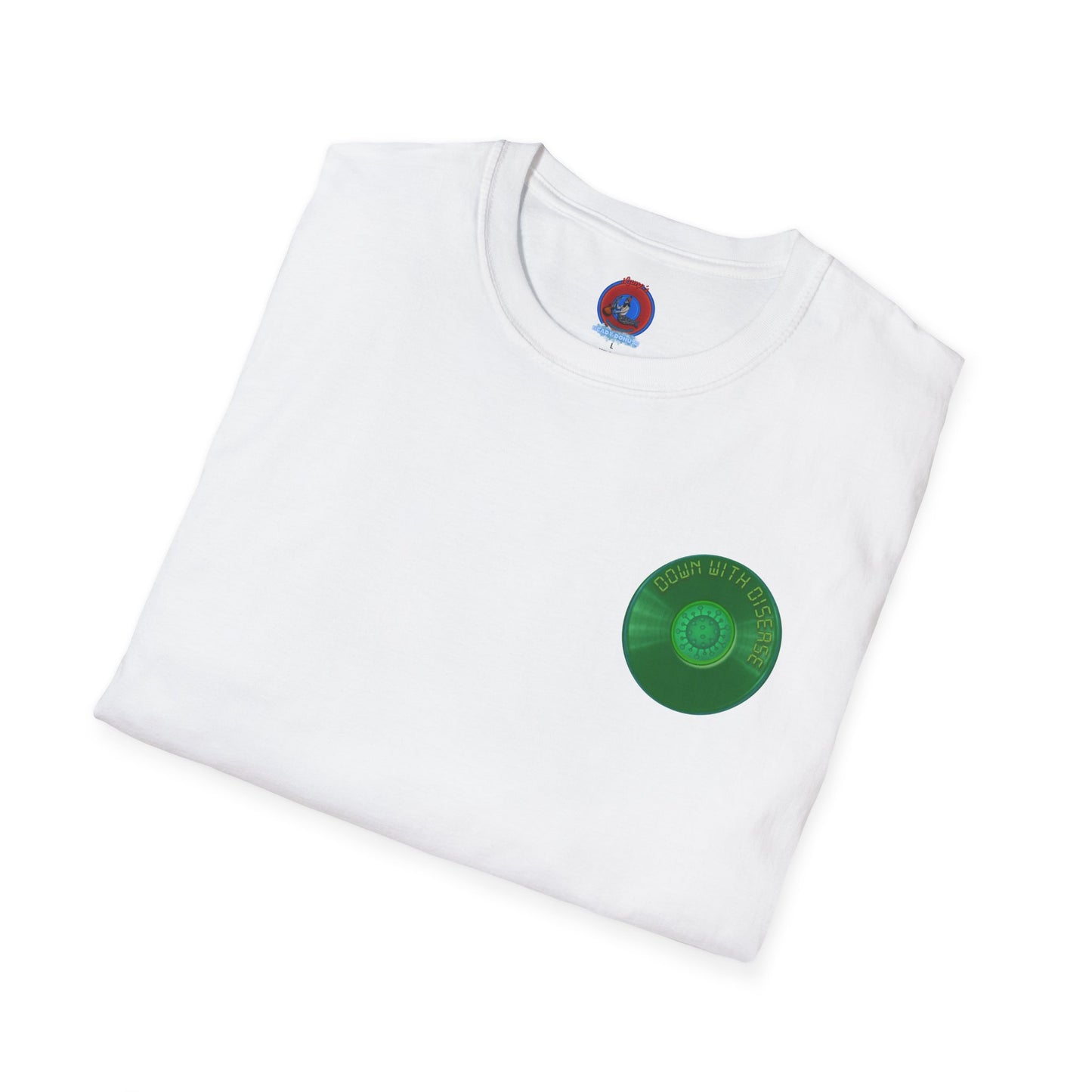 Classic Donut Tee - Unisex Soft-Style - "Down with this Donut Tee" - green donut