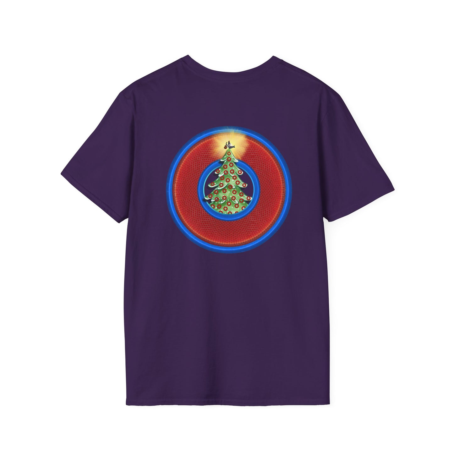 Classic Donut Tee - Unisex Soft-Style - "It's Always Phishmas in Philly" - rustic red/blue donut