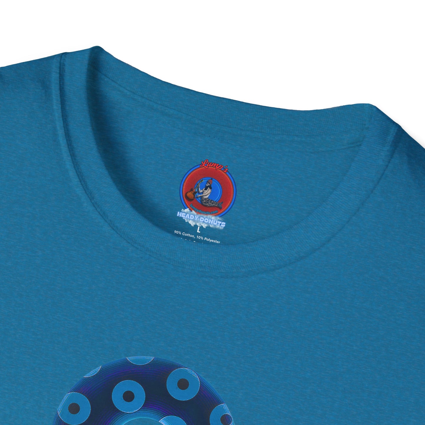 Plain Donuts/Unisex Soft-Style - "Plain Blimpy Paradoxical Donuts" - dark blue/sky blue donuts