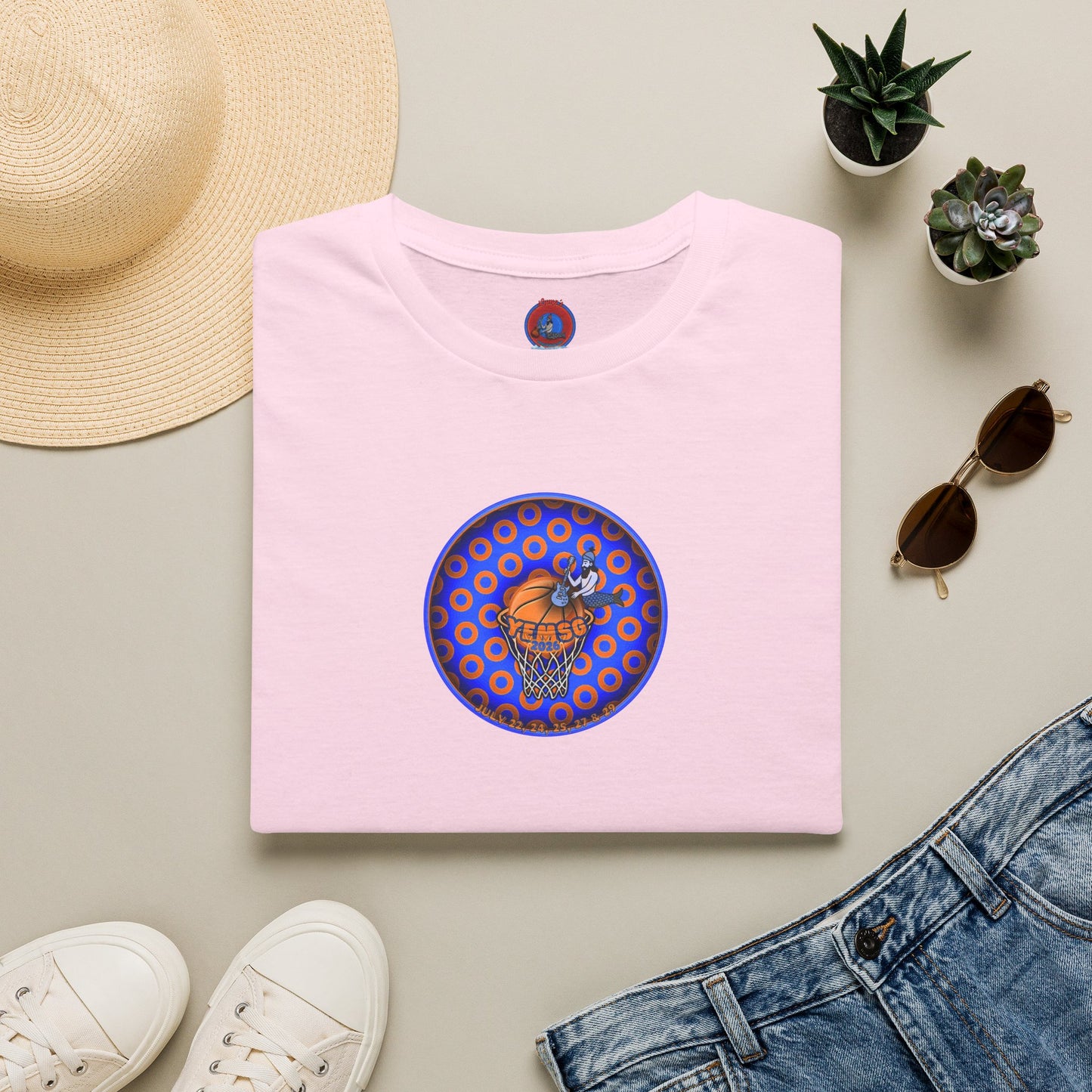 Classic Donut Tee - Unisex Soft-Style - "Diedrich Knickerbocker's Donut" - blue/orange caviar paradox donut - variant 2
