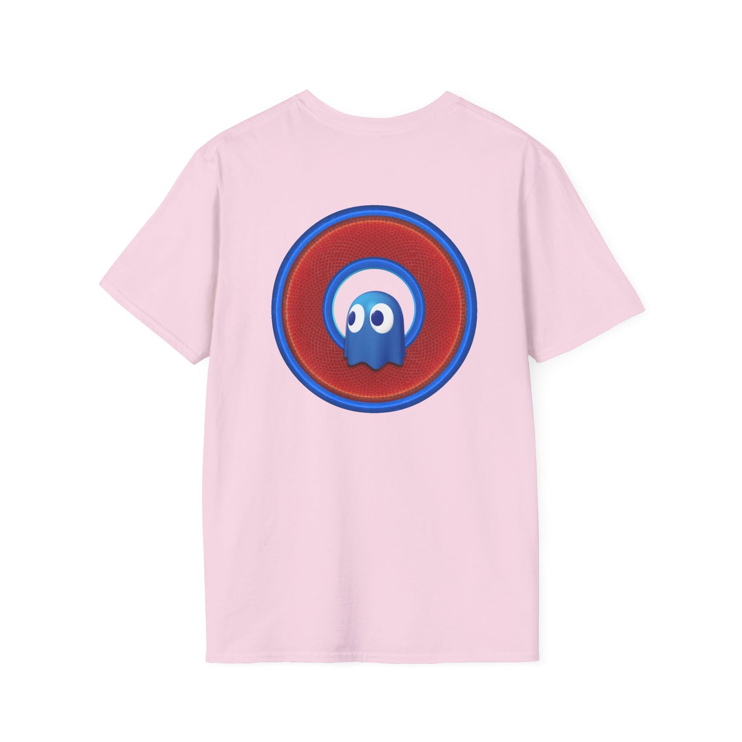 Classic Donut Tee - Unisex Soft-Style - "The Story of the Donut - a Ghostly Good Time" - variant 2 - blue/blue donut