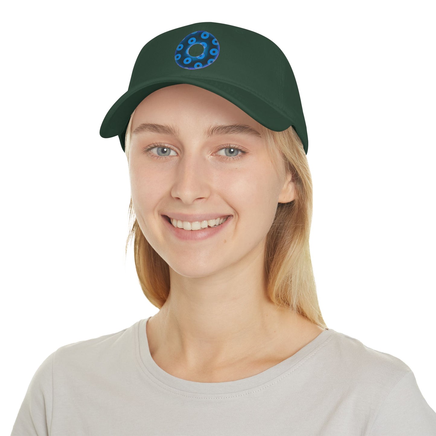 Lumpy Donut Baseball Cap - "Plain [Mary] Jane" - paradoxical dark blue/light blue blimpy donut w/