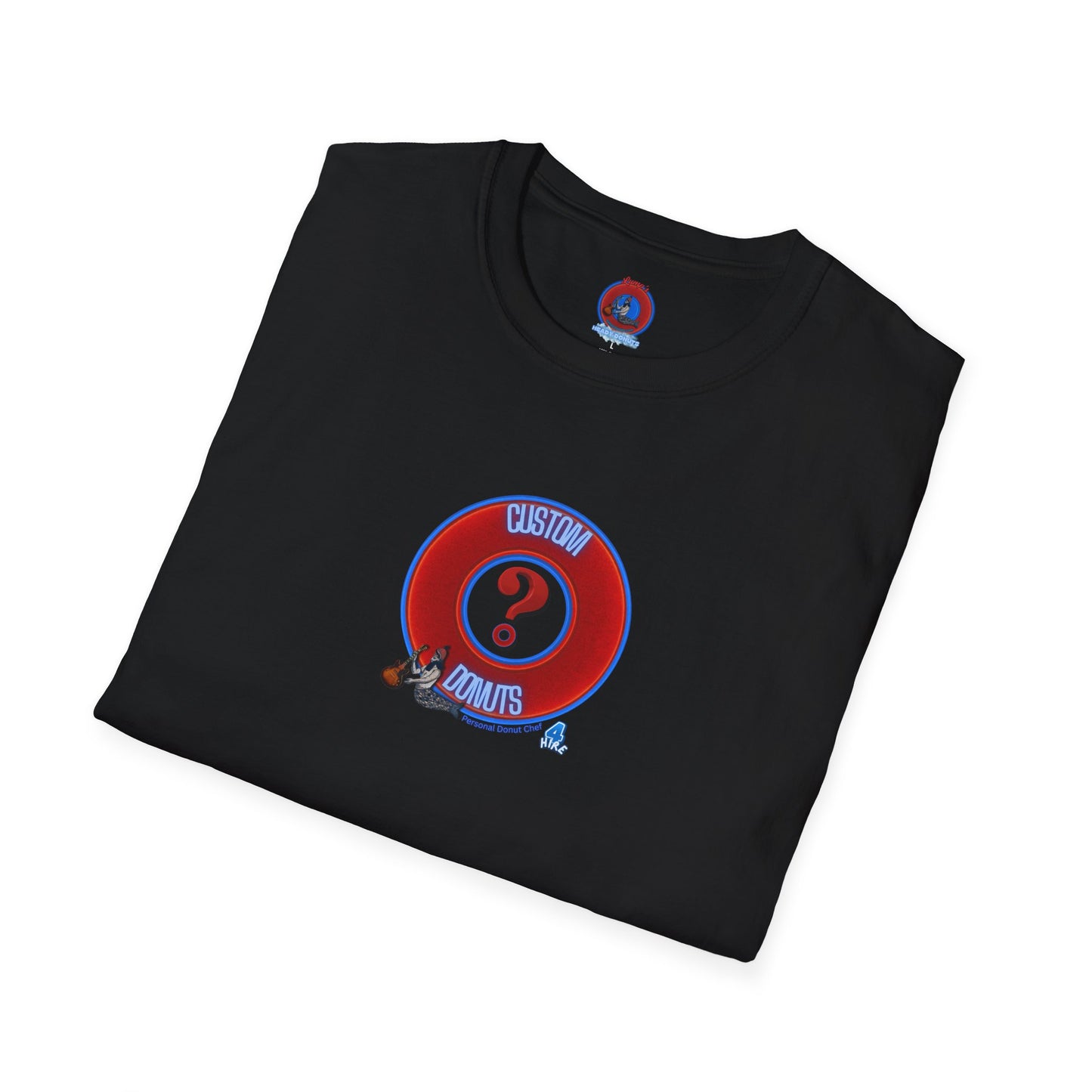 Classic Donut Tee - Unisex Soft-Style - "Example: Custom Donut Tee" - vivid red dirt mall donut