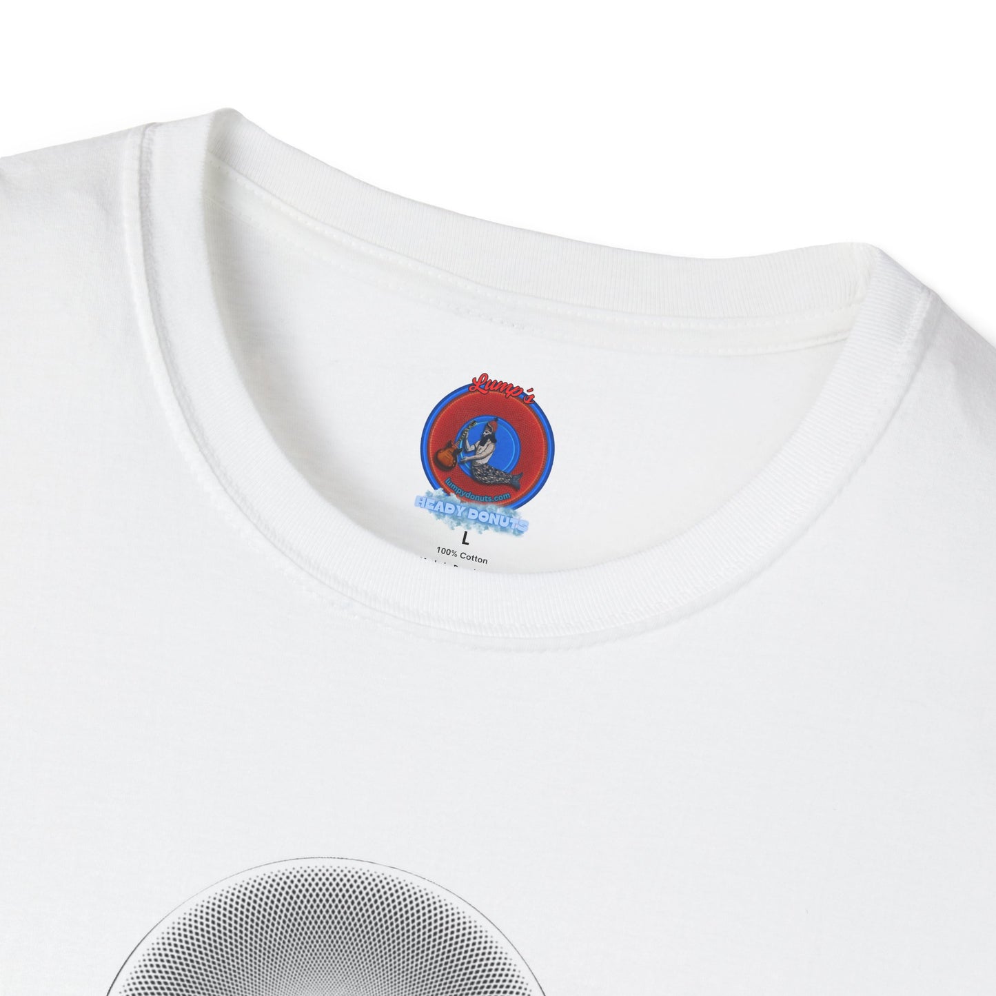 Classic Donut Tee - Unisex Soft-Style - "If I'm Swimming By" - variant 1 - white - textured donut