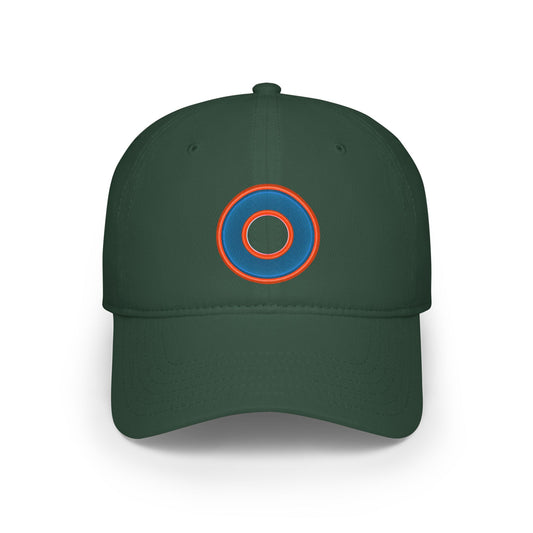 Lumpy Donut Baseball Cap - "Plain [Mary] Jane" - rustic red donut donut w/