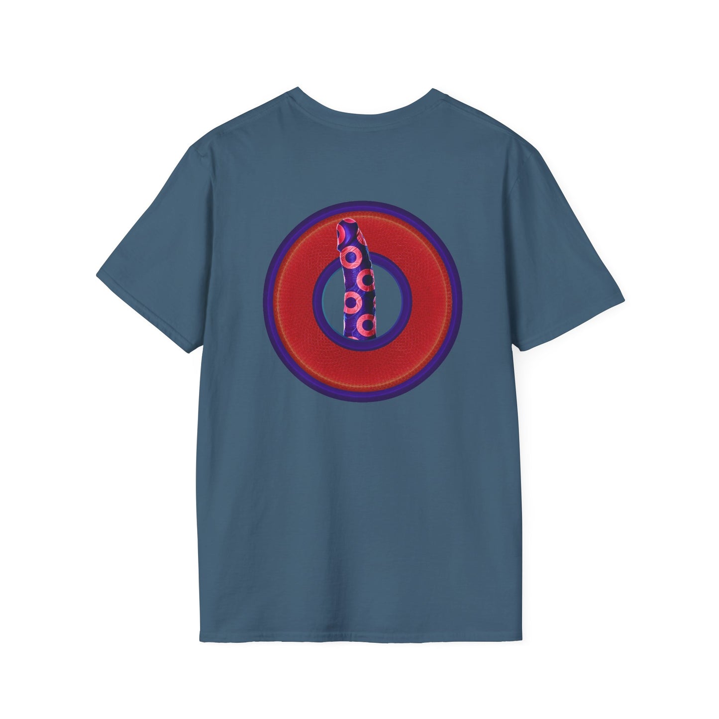 Classic Donut Tee - Unisex Soft-Style - "Sir Richard's Phamous Donut" - series 1.0  - variant 2 - red/blue paradox donut