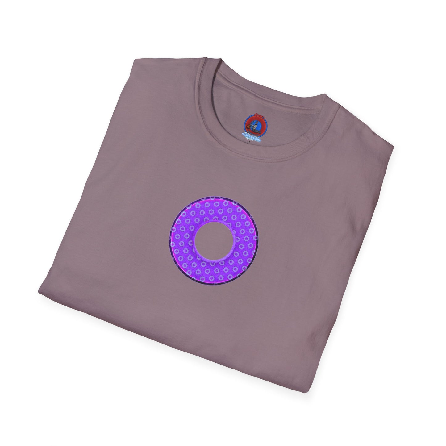 Plain Donuts/Unisex Soft-Style - "Plain Electric Paradoxical Donuts" - bright purple/light purple donuts