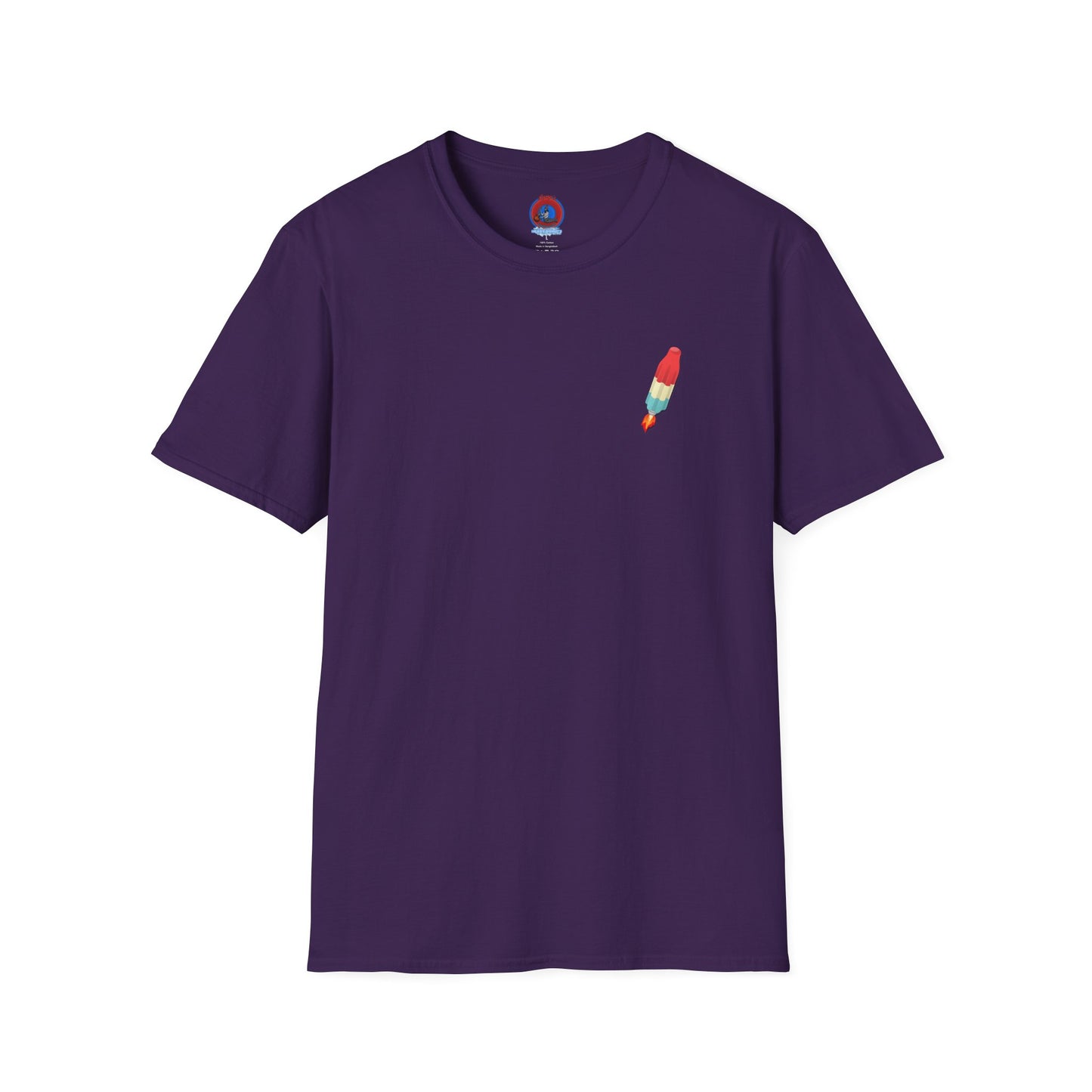 Classic Donut Tee - Unisex Soft-Style - "Blow this Popsicle Stand" - red/blue/cream - bomb pop