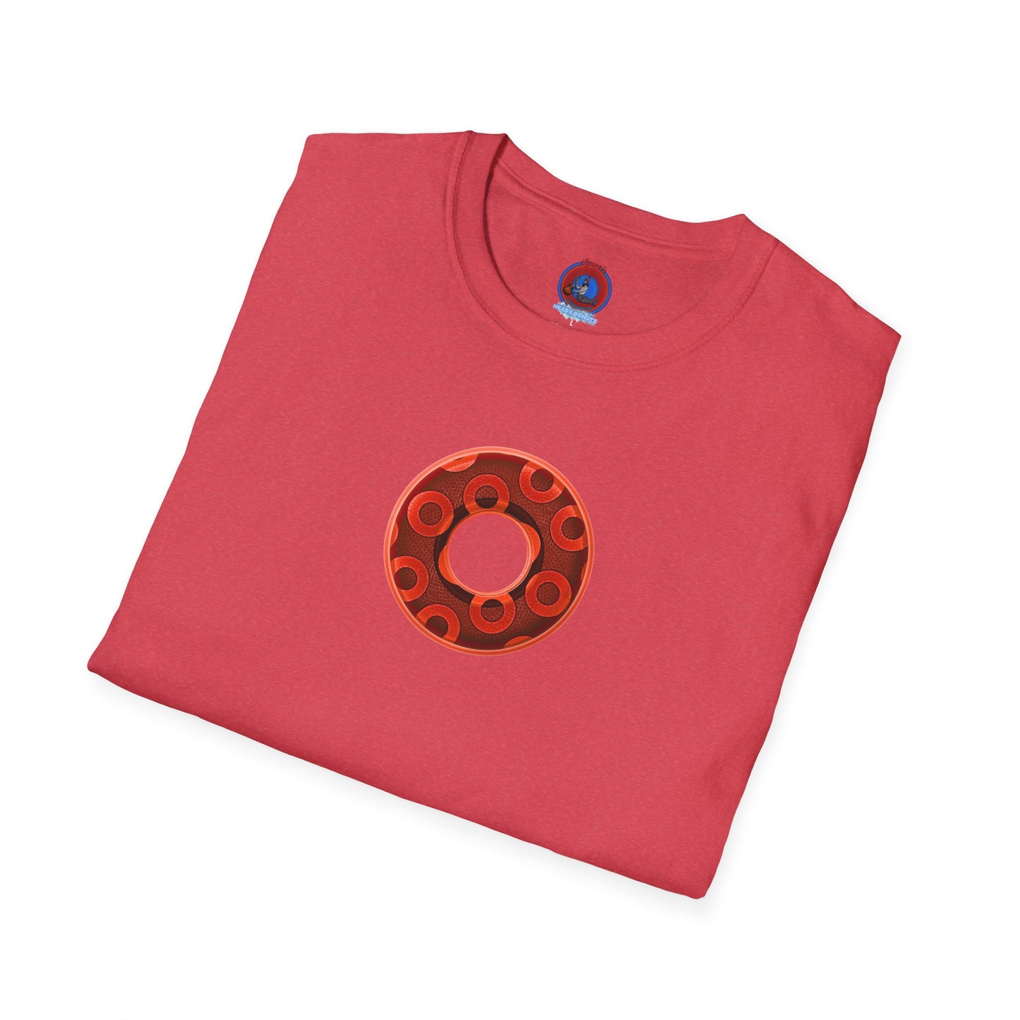 Plain Donuts/Unisex Soft-Style - "Plain Rustic Paradoxical Donuts" - red/dark red donuts