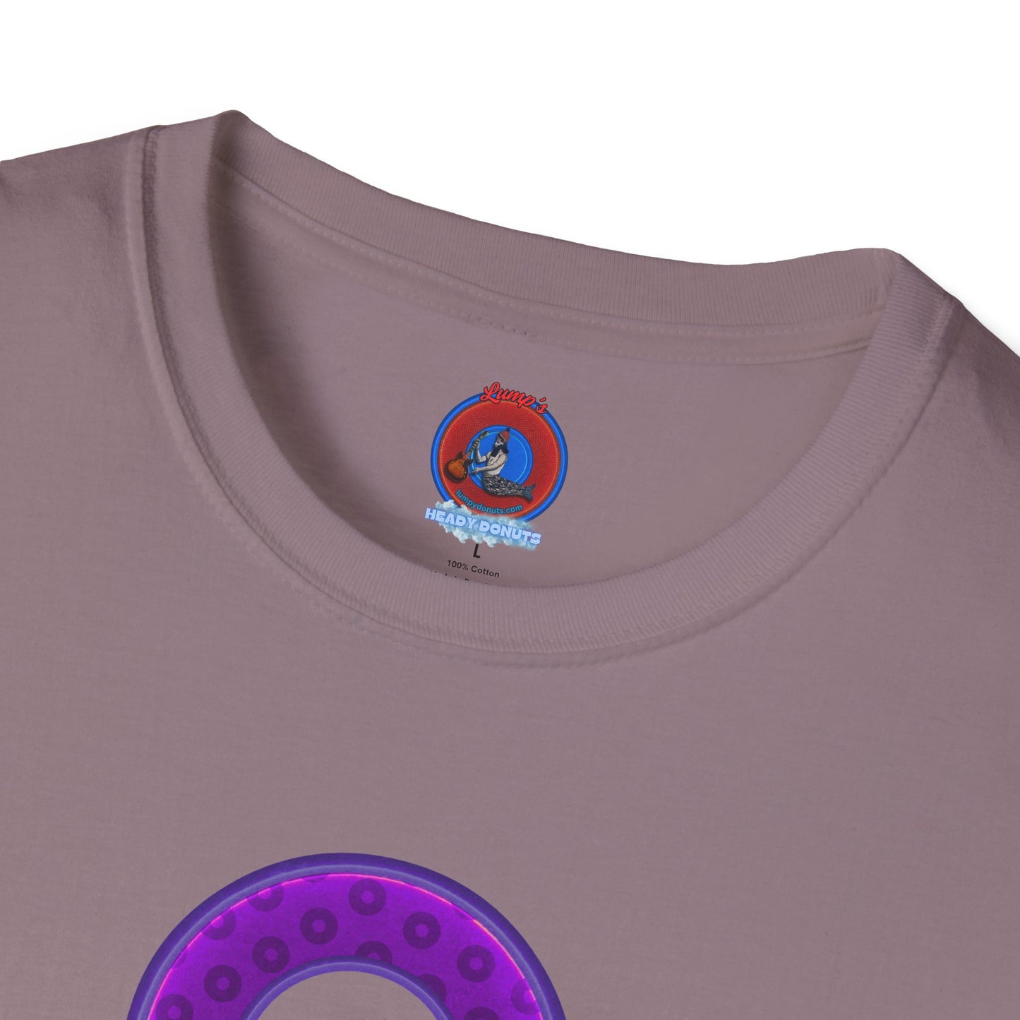 Plain Donuts/Unisex Soft-Style - "Plain Wide Mouthed Paradoxical Donuts" - purple/dark purple donuts