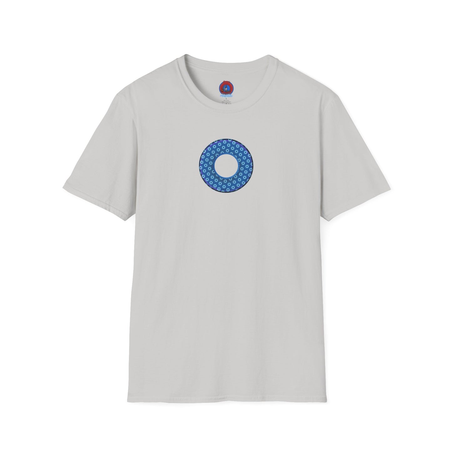 Plain Donuts/Unisex Soft-Style - "Plain Electric Paradoxical Donuts" - light blue/dark blue donuts