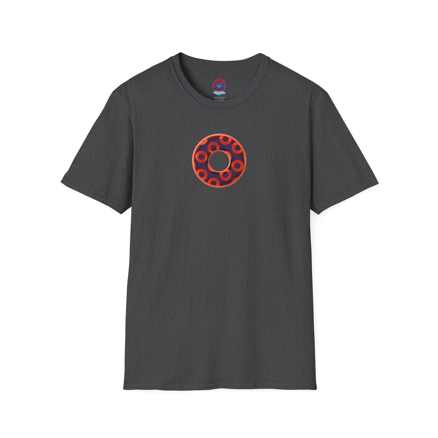 Plain Donuts/Unisex Soft-Style - "Plain Rustic Paradoxical Donuts" - red/midnight blue donuts