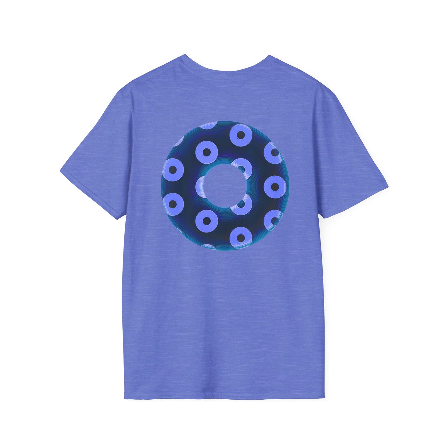 Plain Donuts/Unisex Soft-Style - "Plain Blimpy Paradoxical Donuts" - dark blue/Caroline blue donuts