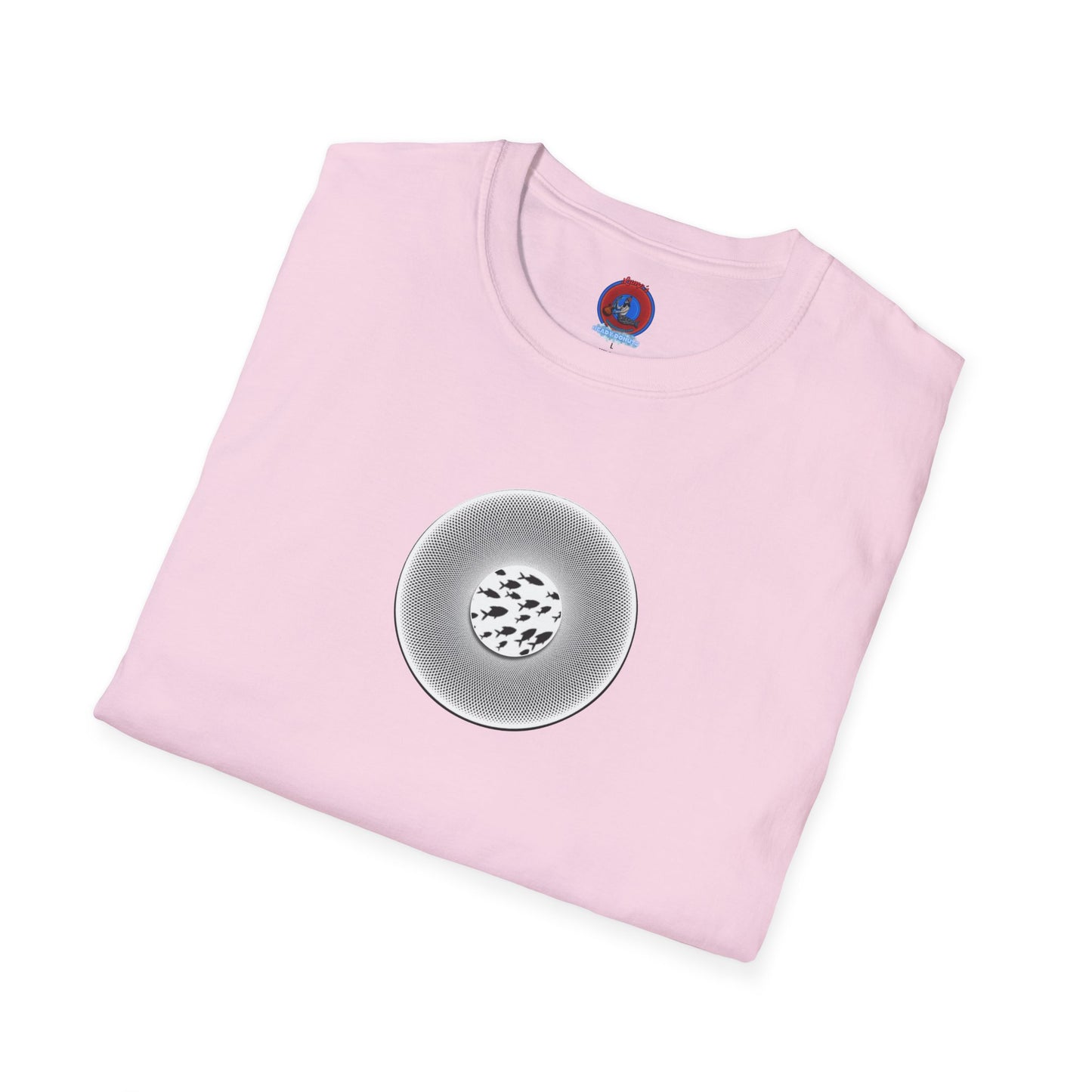 Classic Donut Tee - Unisex Soft-Style - "If I'm Swimming By" - variant 1 - white - textured donut