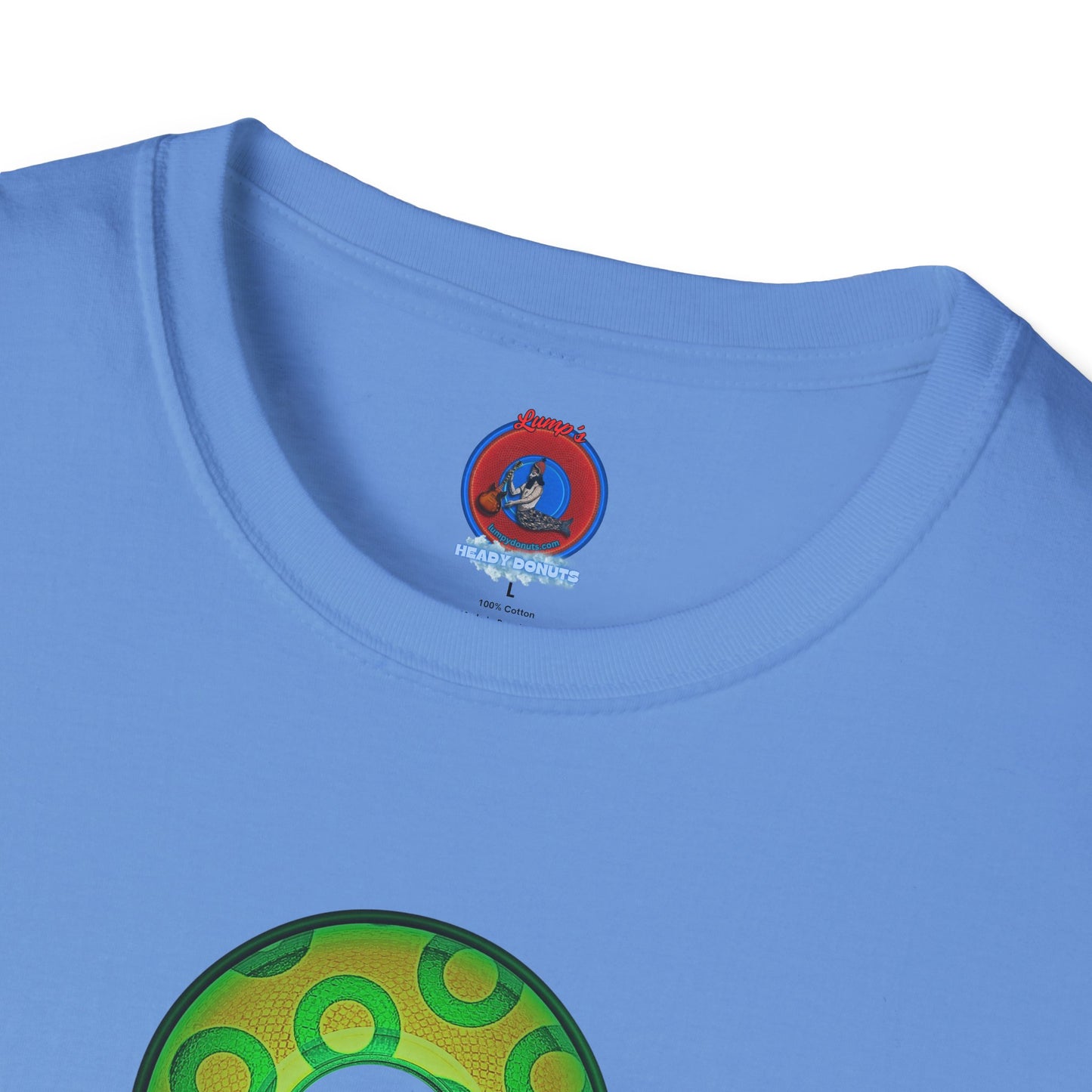 Plain Donuts/Unisex Soft-Style - "Plain Rustic Paradoxical Donuts" - gold/light green donuts