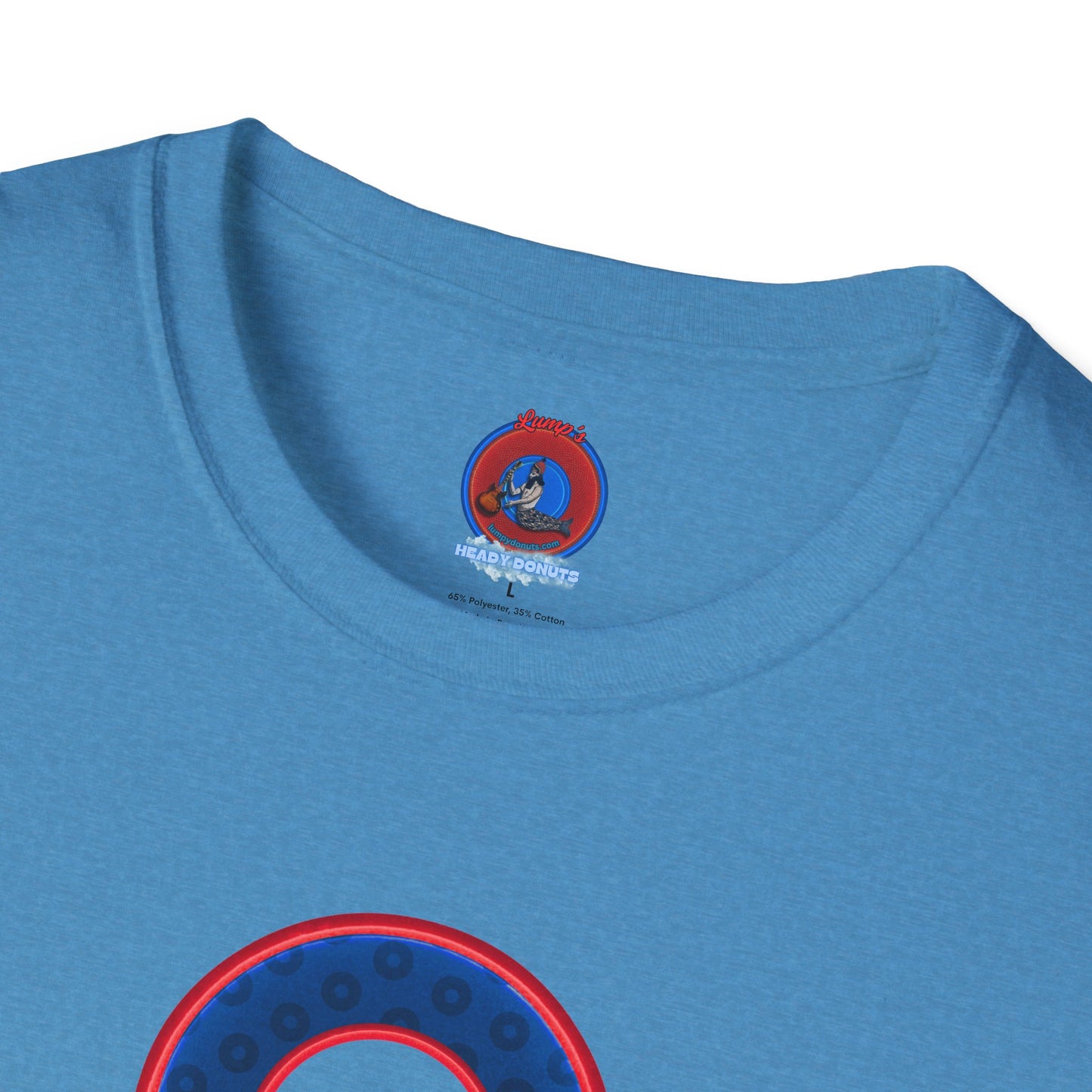 Plain Donuts/Unisex Soft-Style - "Plain Wide Mouthed Paradoxical Donuts" - dark blue/red donuts