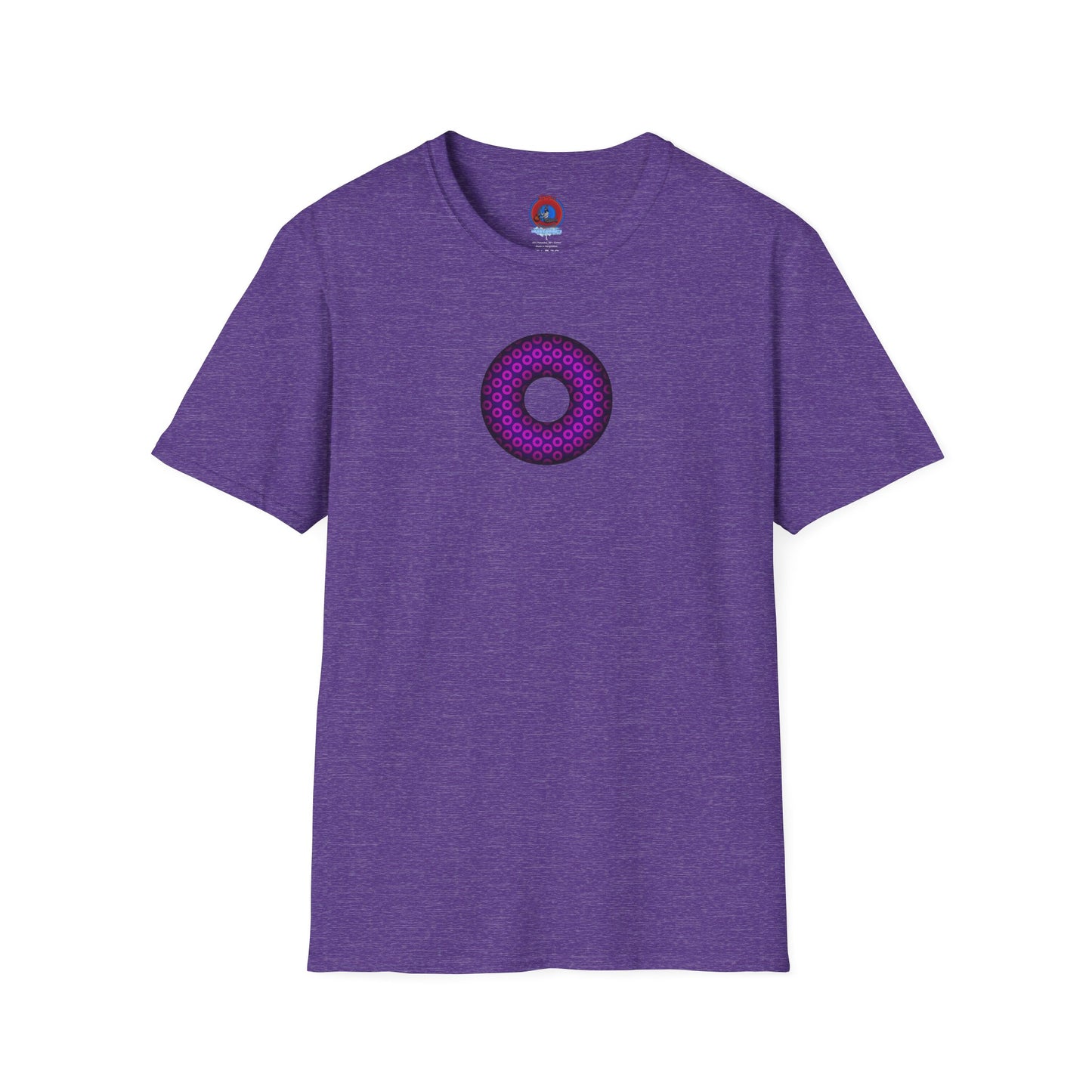 Plain Donuts/Unisex Soft-Style - "Plain Paradoxical Grided Donuts" - hot pink/purple donuts