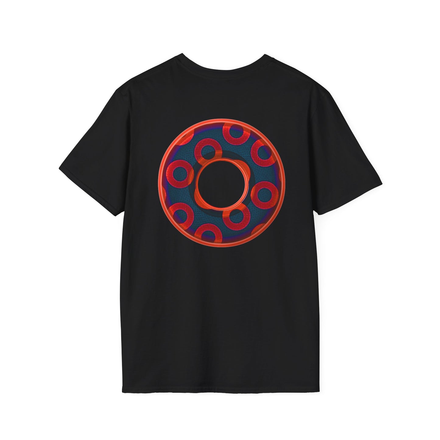 Plain Donuts/Unisex Soft-Style - "Plain Rustic Paradoxical Donuts" - red/navy blue donuts