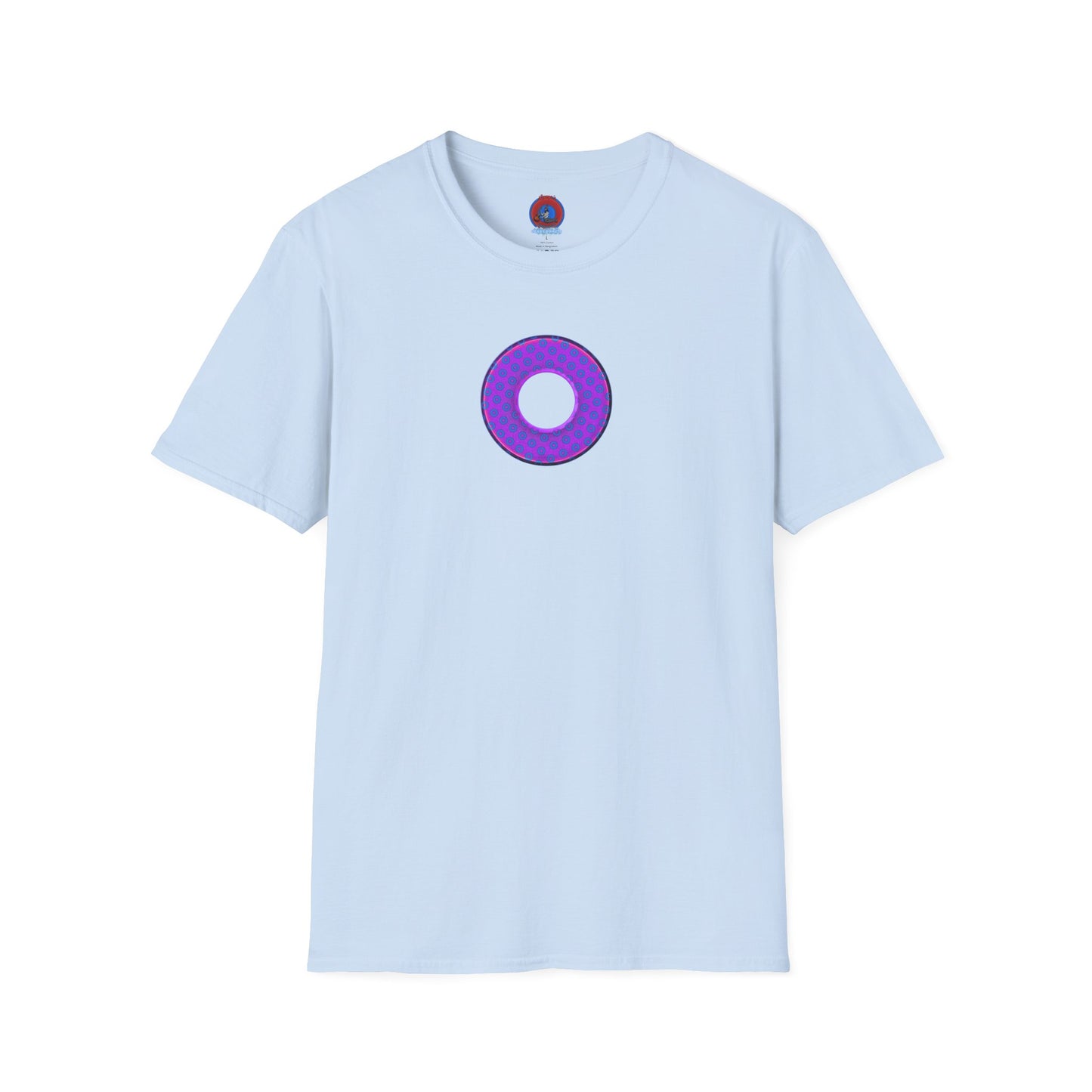 Plain Donuts/Unisex Soft-Style - "Plain Electric Paradoxical Donuts" - bright purple/royal blue donuts