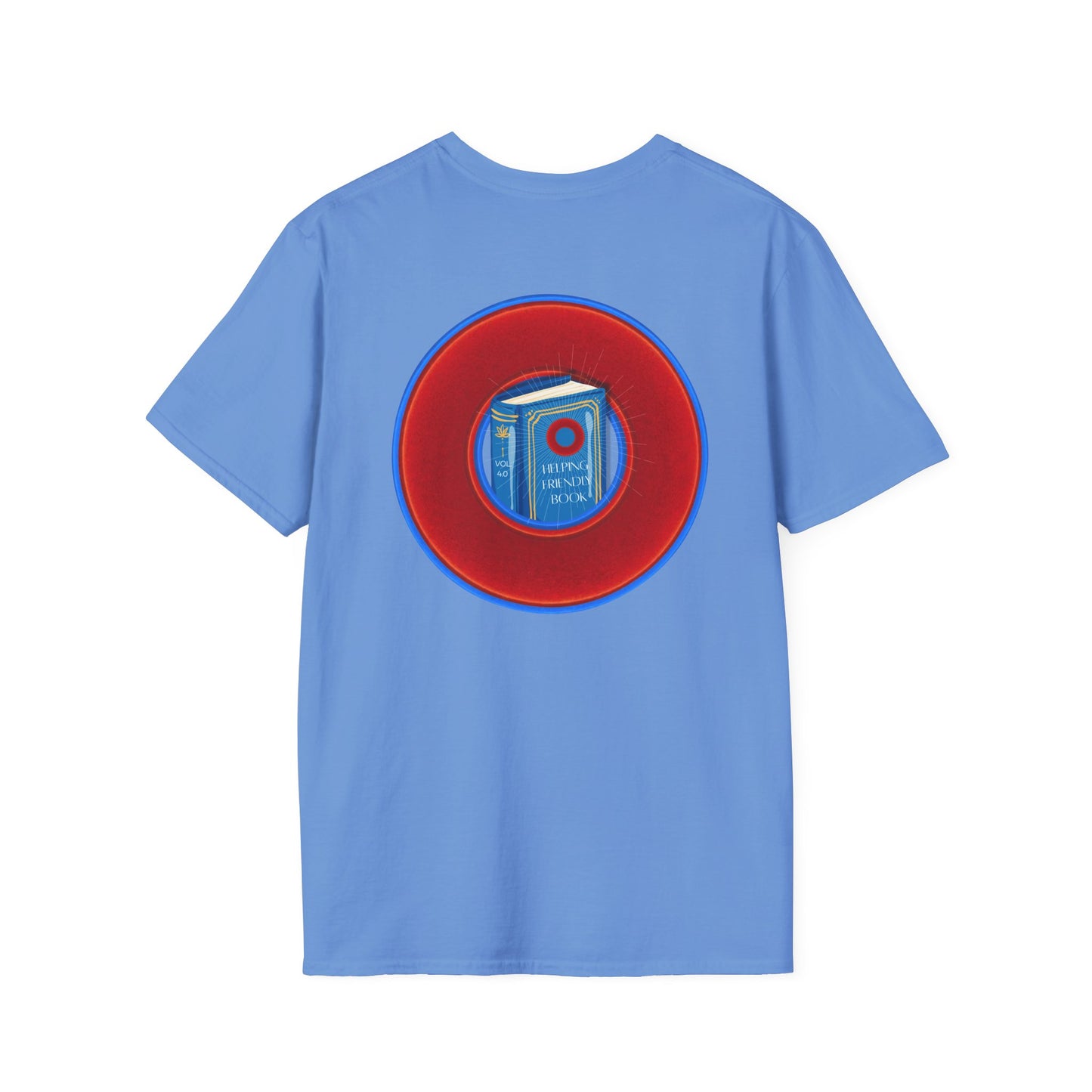 Classic Donut Tee - Unisex Soft-Style - "Helping Phriendly Donut Tee" - vivid red donut - w/shine- variant 2
