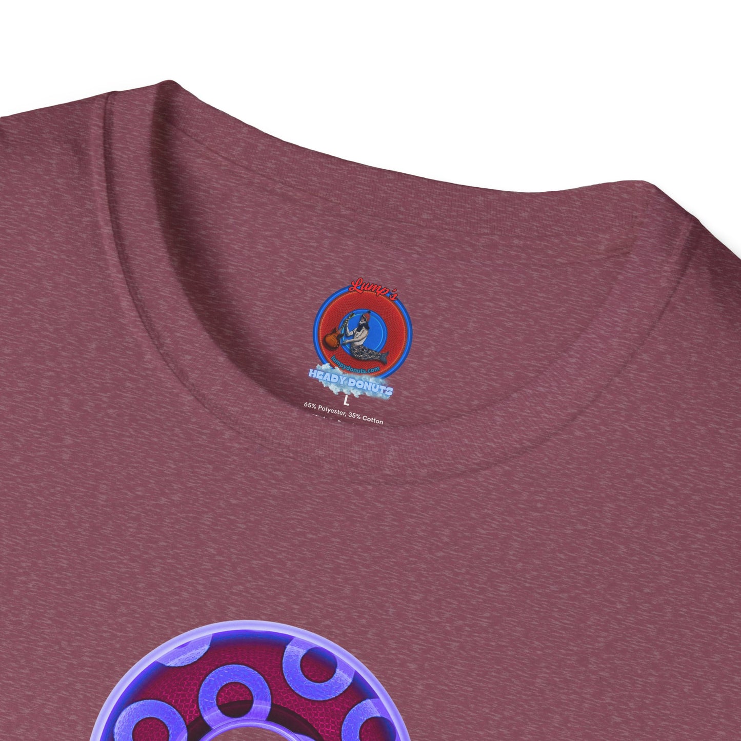 Plain Donuts/Unisex Soft-Style - "Plain Rustic Paradoxical Donuts" - violet/dark purple donuts