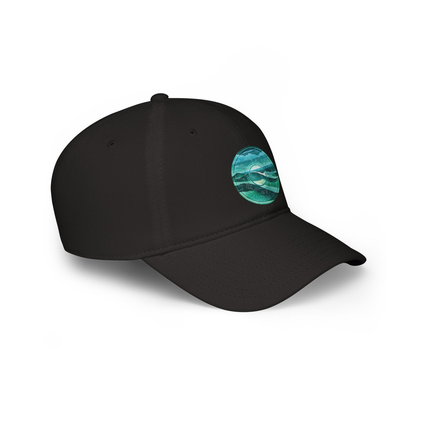 Lumpy Donut Baseball Cap - "The Equating Donut Cap" - green/teal pic donut w/