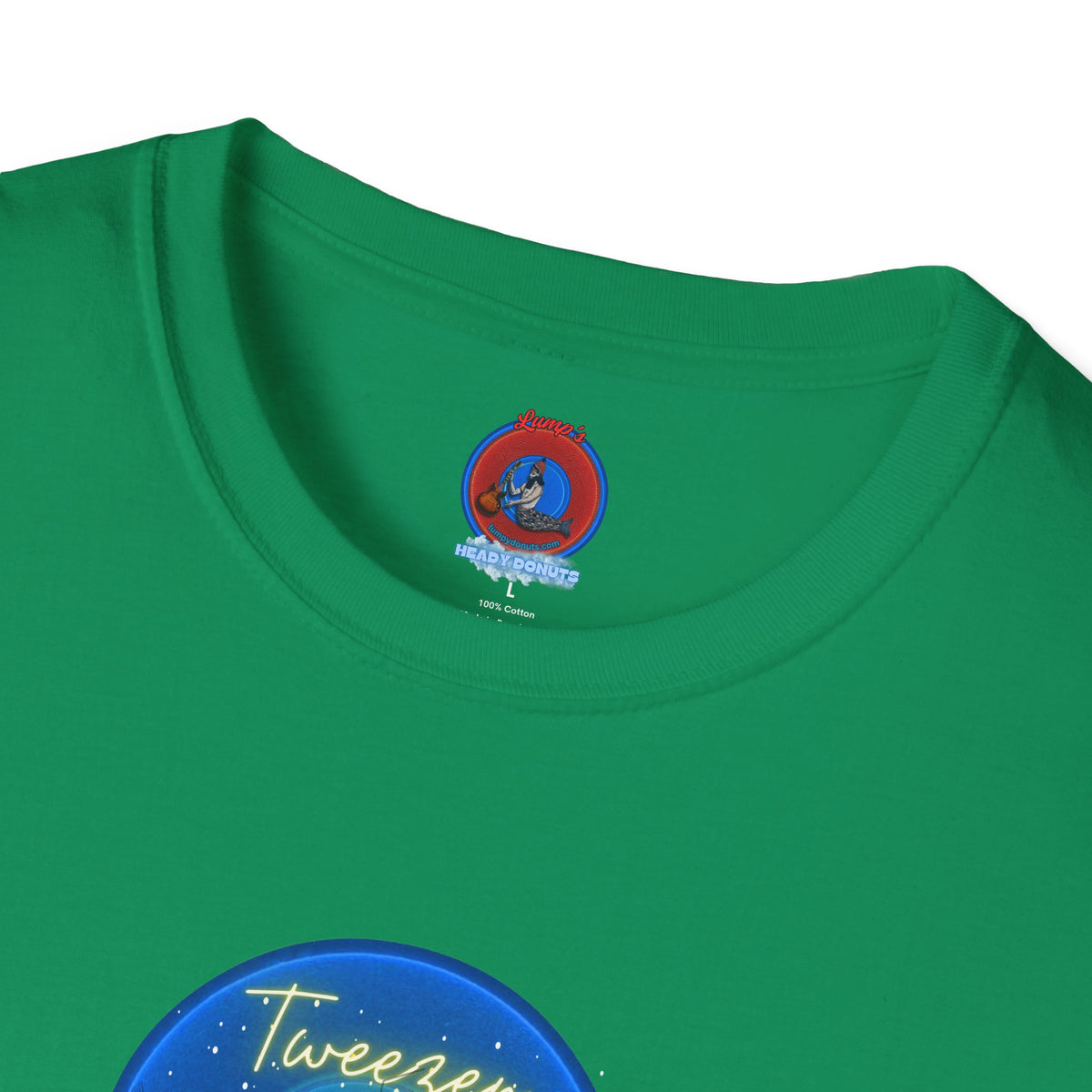 Classic Donut Tee - Unisex Soft-Style - "The Donut Reprised" - vivid blue donut