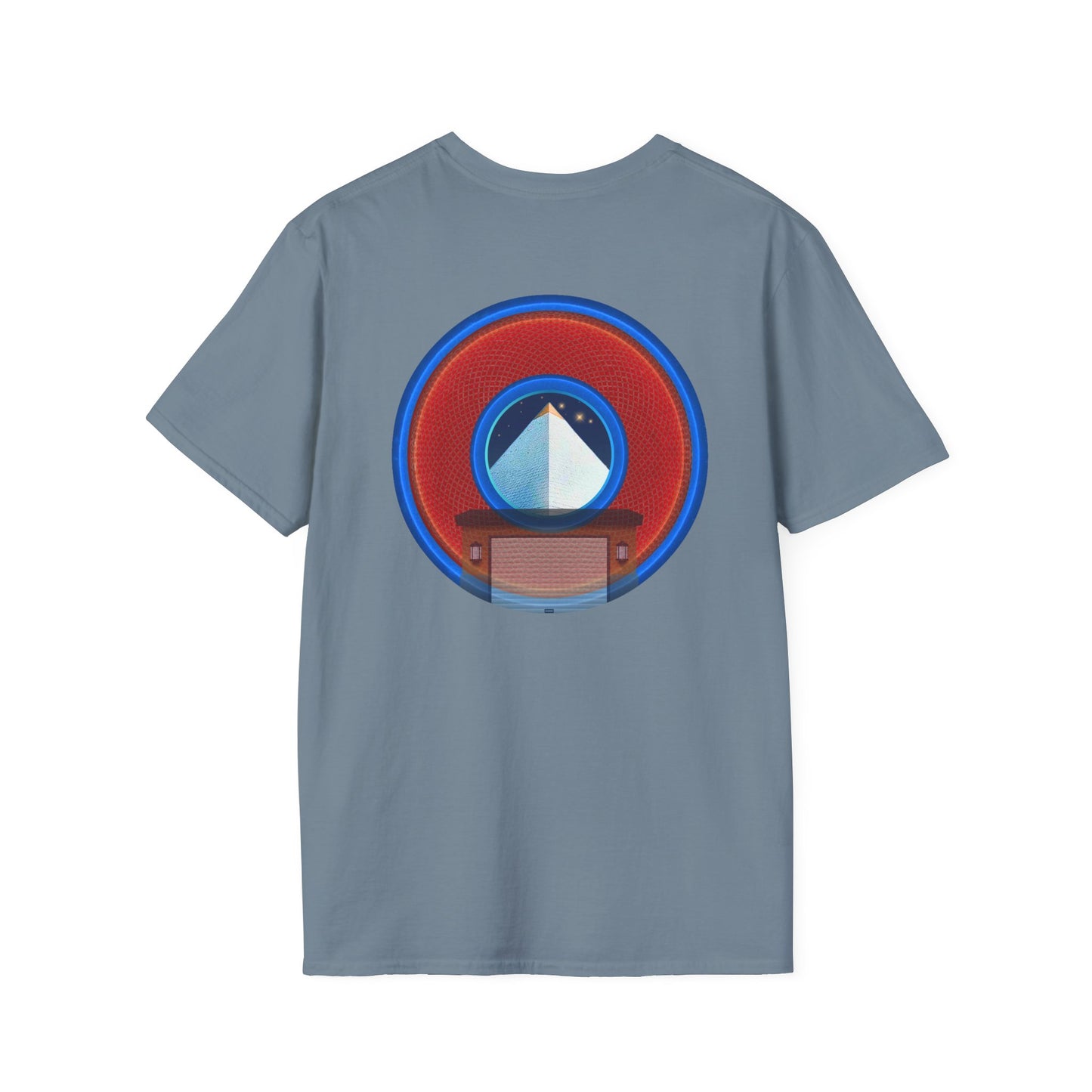 Classic Donut Tee - Unisex Soft-Style - "Limestone Donuts so Large" - variant 2 - red donuts w/garage