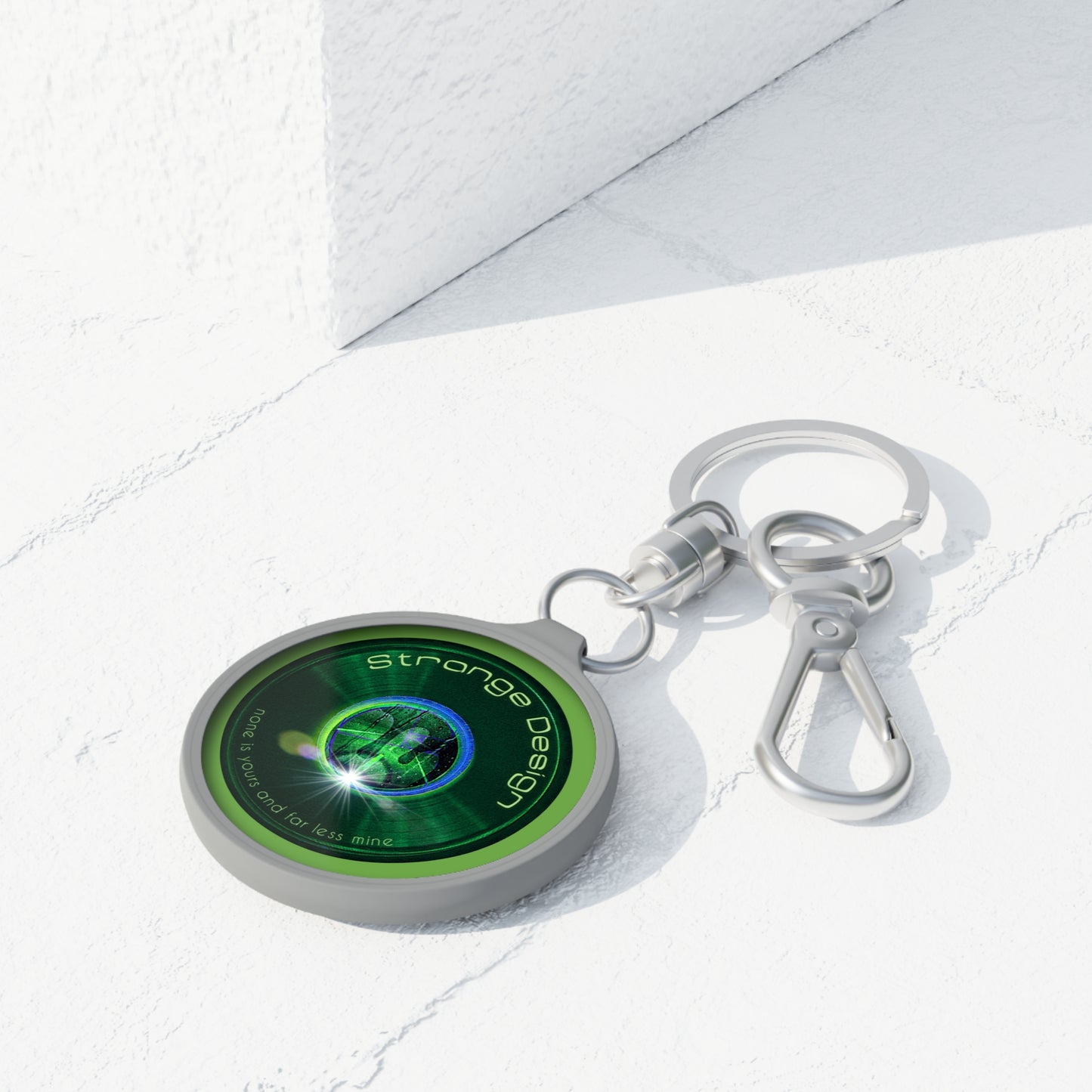 Lumpy Donut Keychain - "The Strangely Designed Donut Keychain" - series 1.0 - green donut
