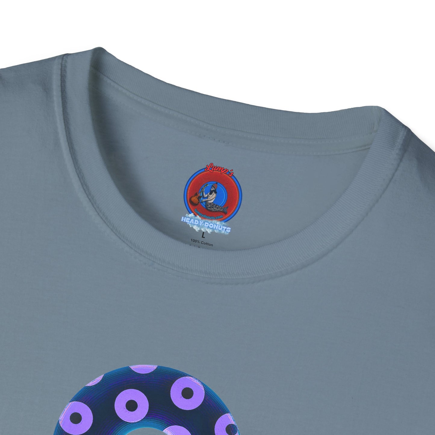 Plain Donuts/Unisex Soft-Style - "Plain Blimpy Paradoxical Donuts" - dark blue/bright purple donuts