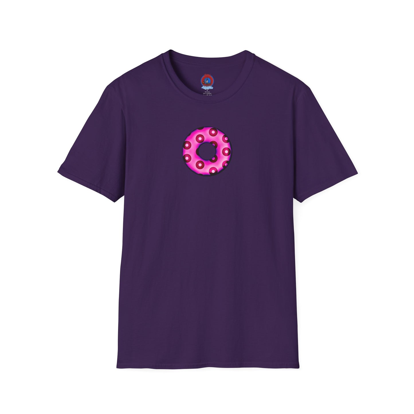 Plain Donuts/Unisex Soft-Style - "Plain Blimpy Paradoxical Donuts" - bright magenta/red donuts